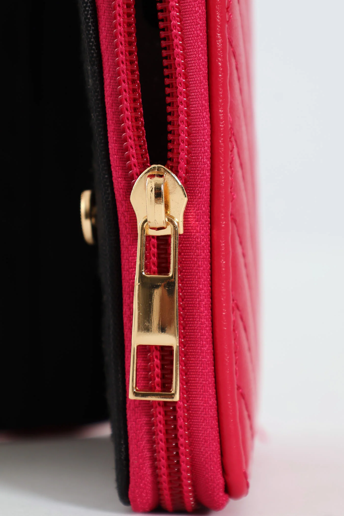 Monogram Plaque Zip & Compartment Wallet - Cerise - Image 4