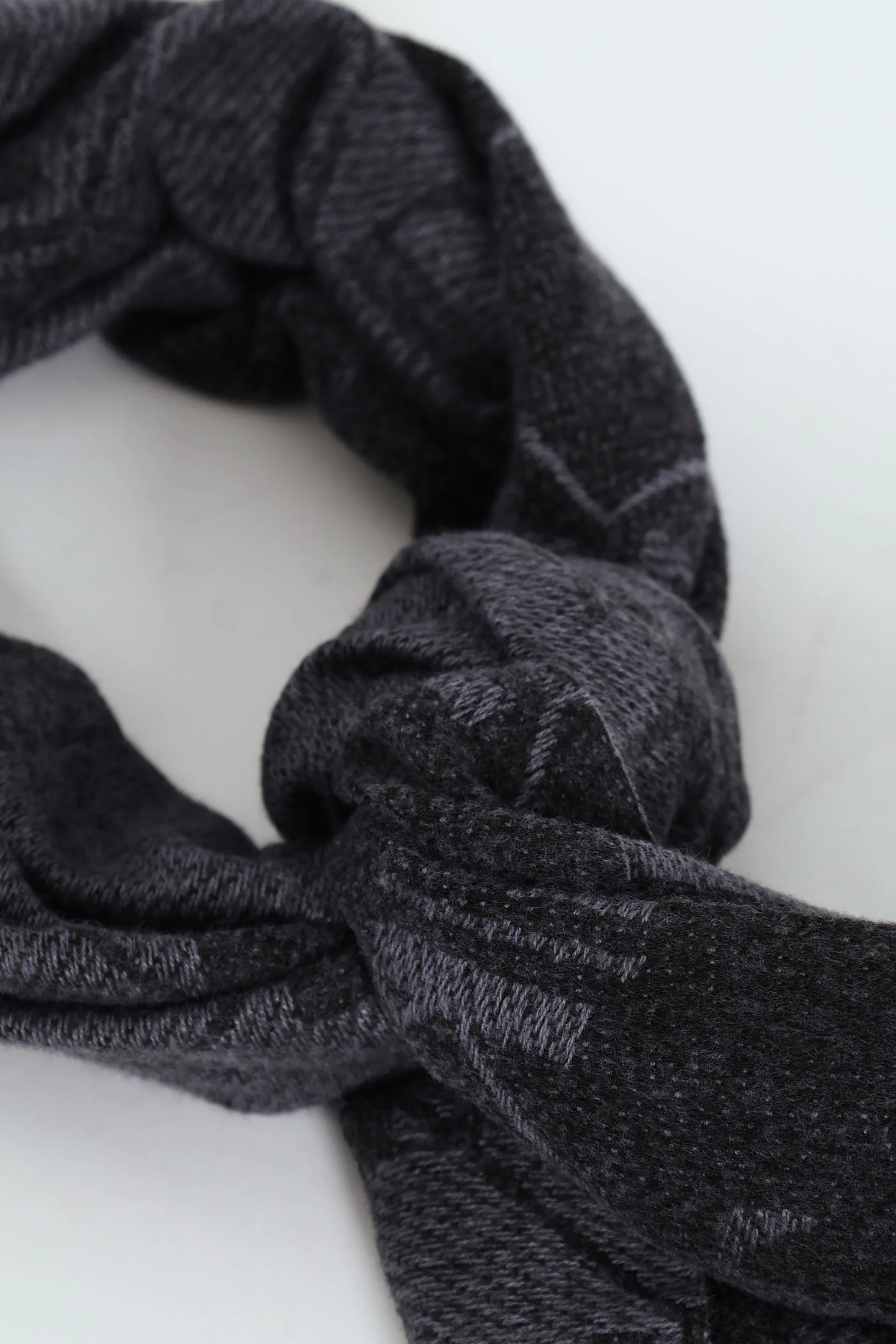 Monogram Printed Winter Scarf - Black - Image 2