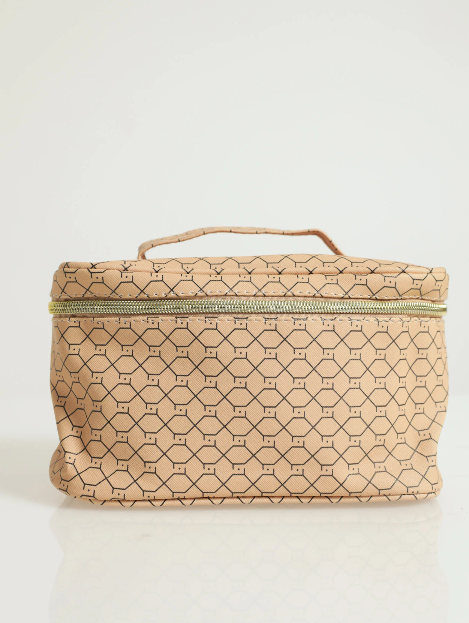 Monogram Pu Printed Cosmetic Bag