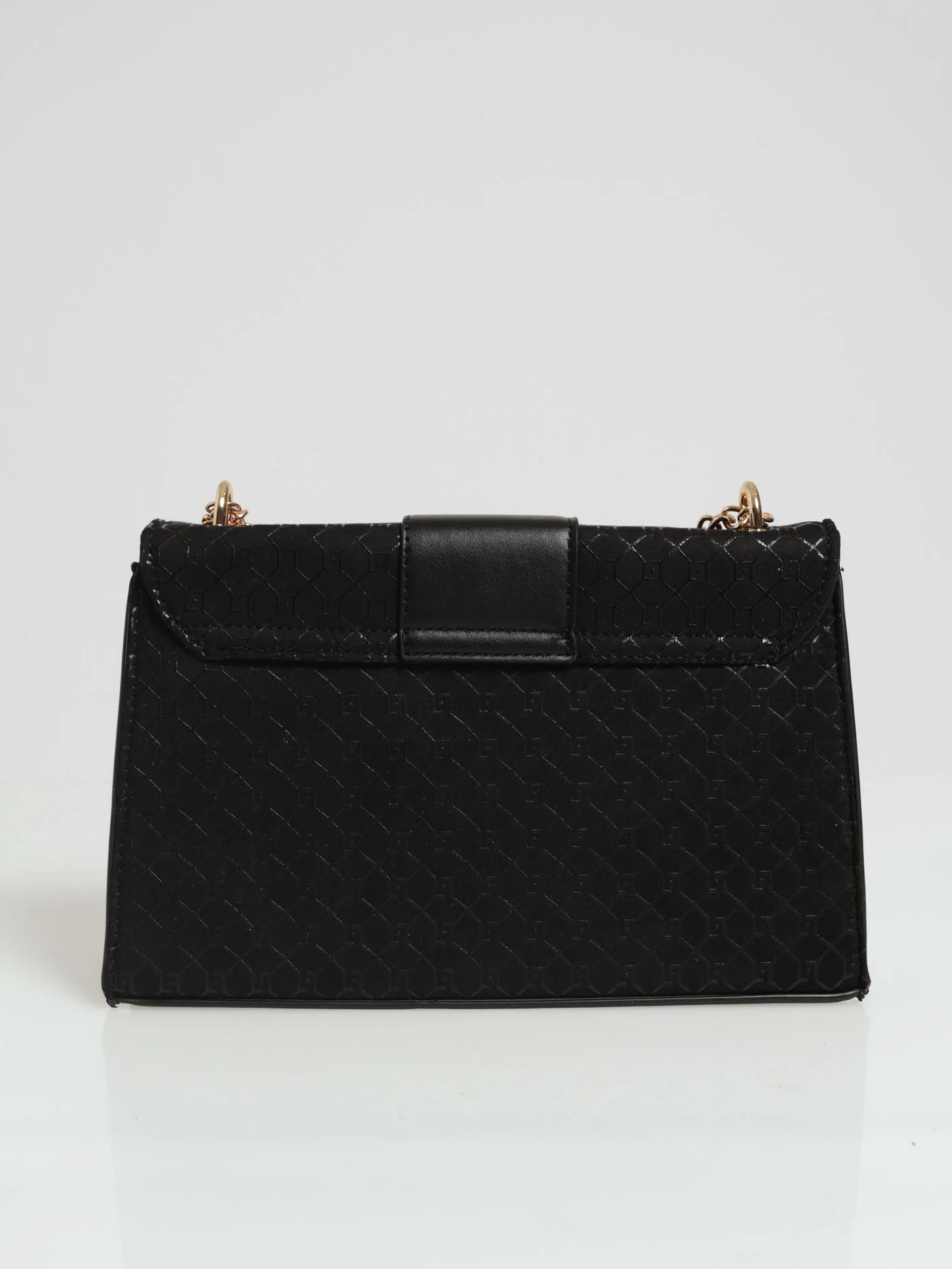 Monogram Round Metal Trim Satchel Bag - Black - Image 3