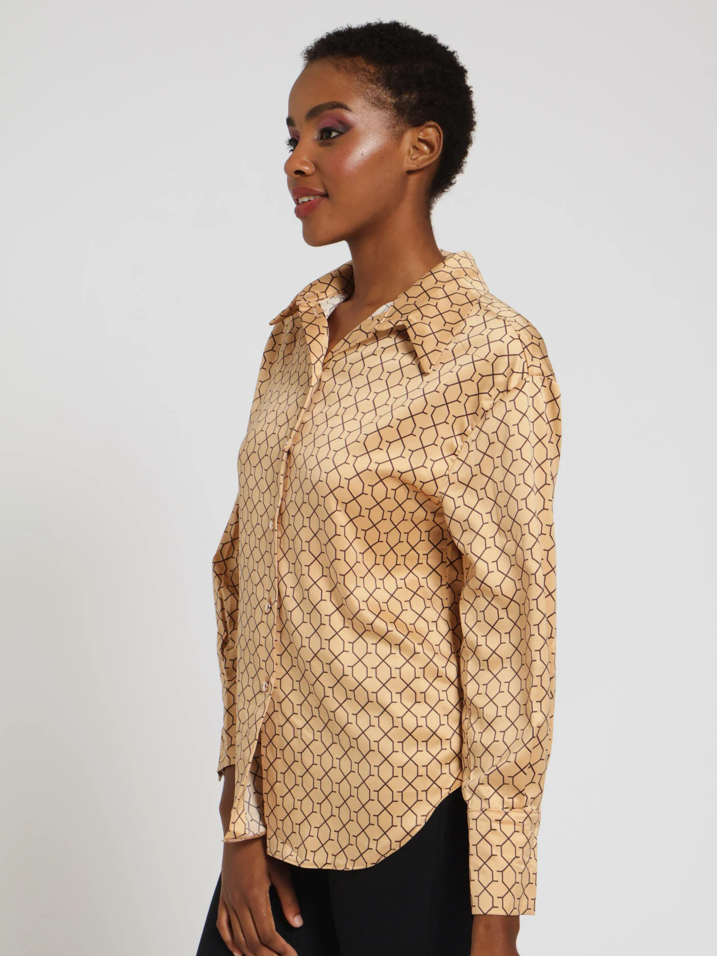 Monogram Satin Shirt - Image 2