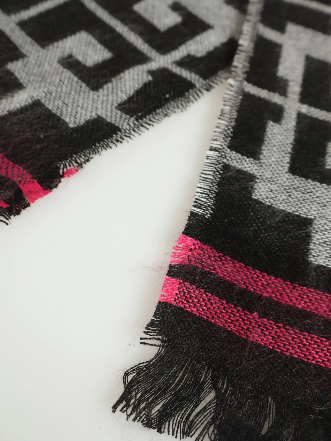 Monogram Scarf - Black/White - Image 3
