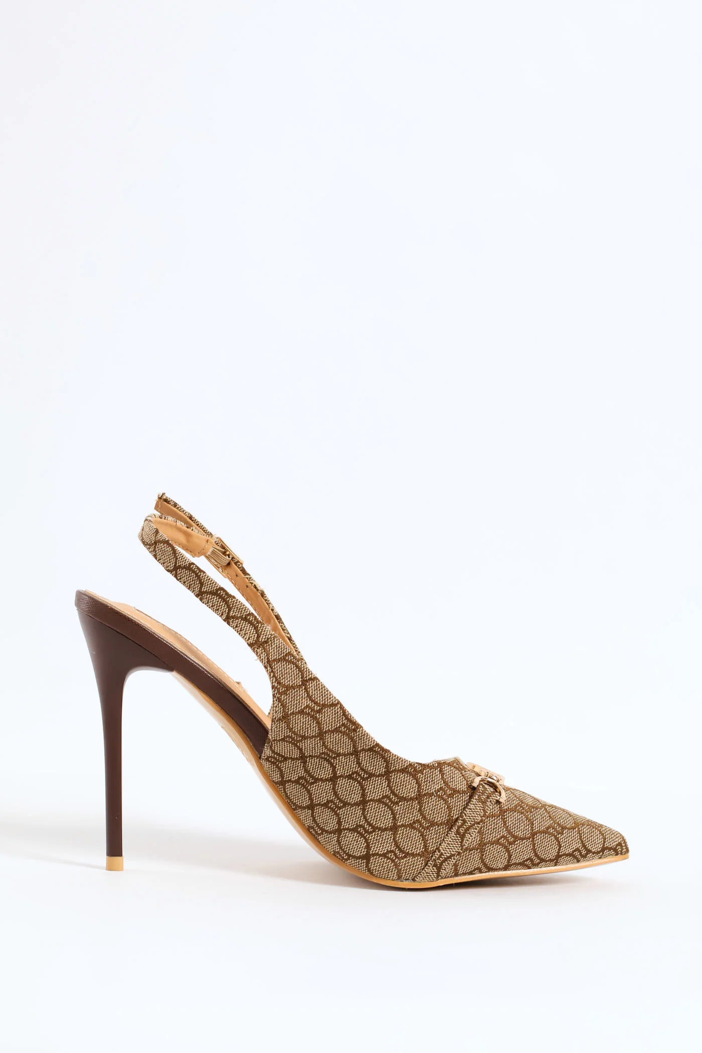 Monogram Slingback Pointy Court Heel - Tan - Image 4