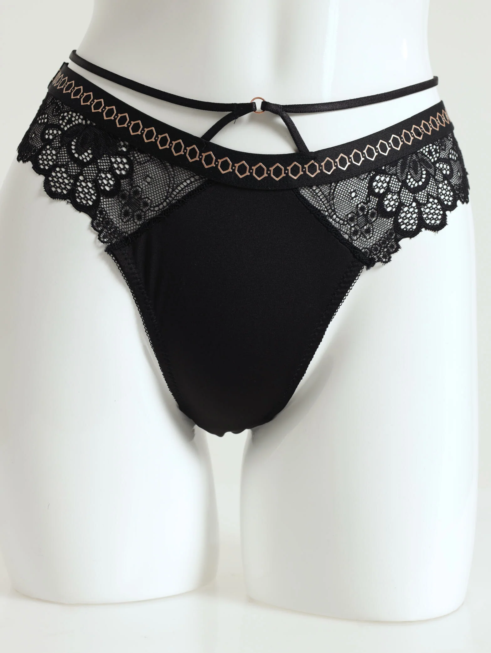 Monogram Thong - Black