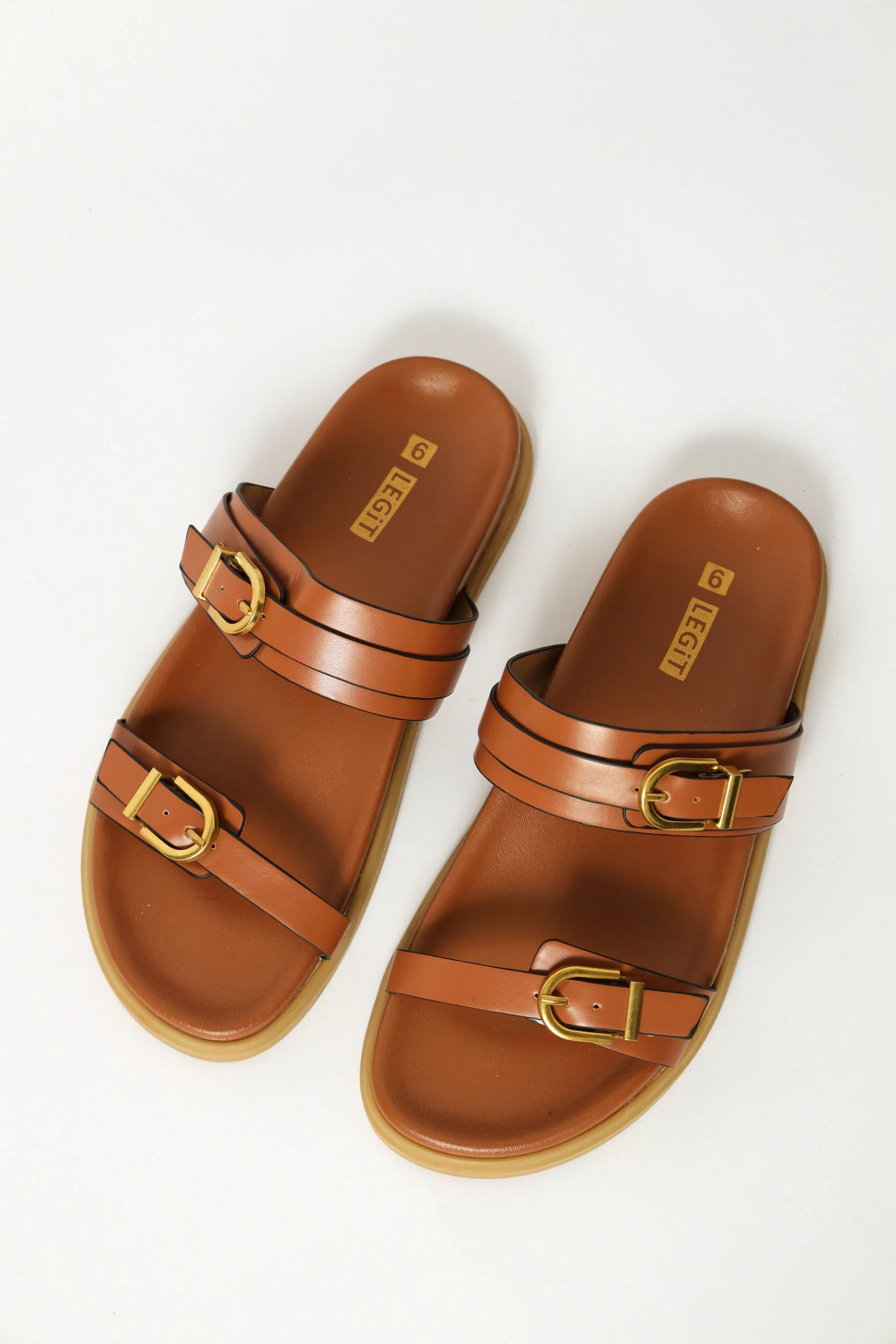 Moulded Flatform Sandal - Tan - Image 4