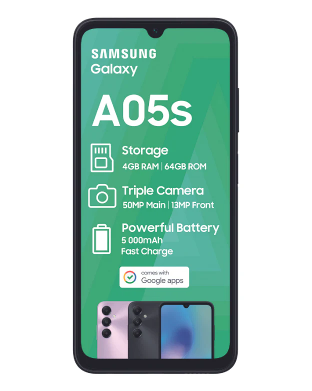 Galaxy A05S 64GB Dual Sim  Black Cellphone MTN