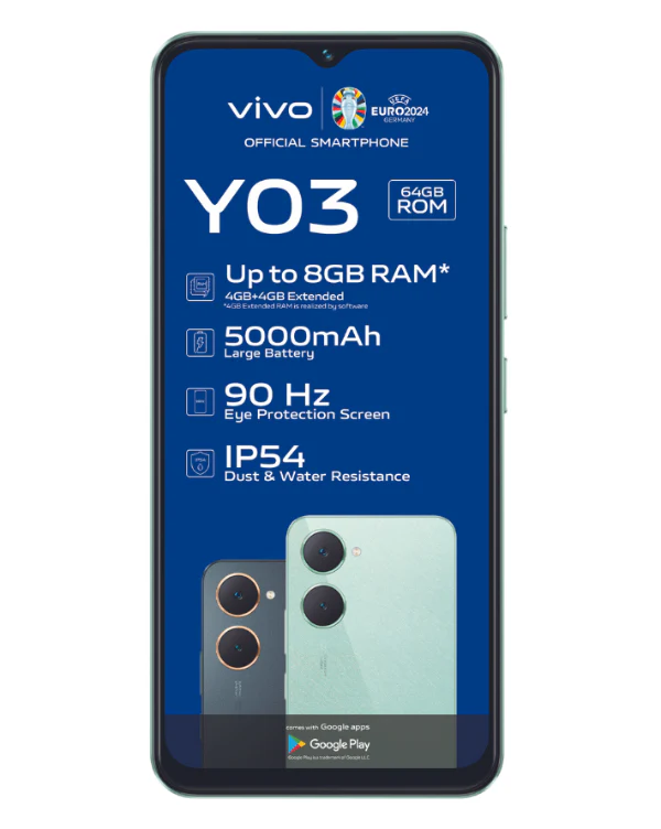 Y03 64GB Dual Sim Black Cellphone MTN