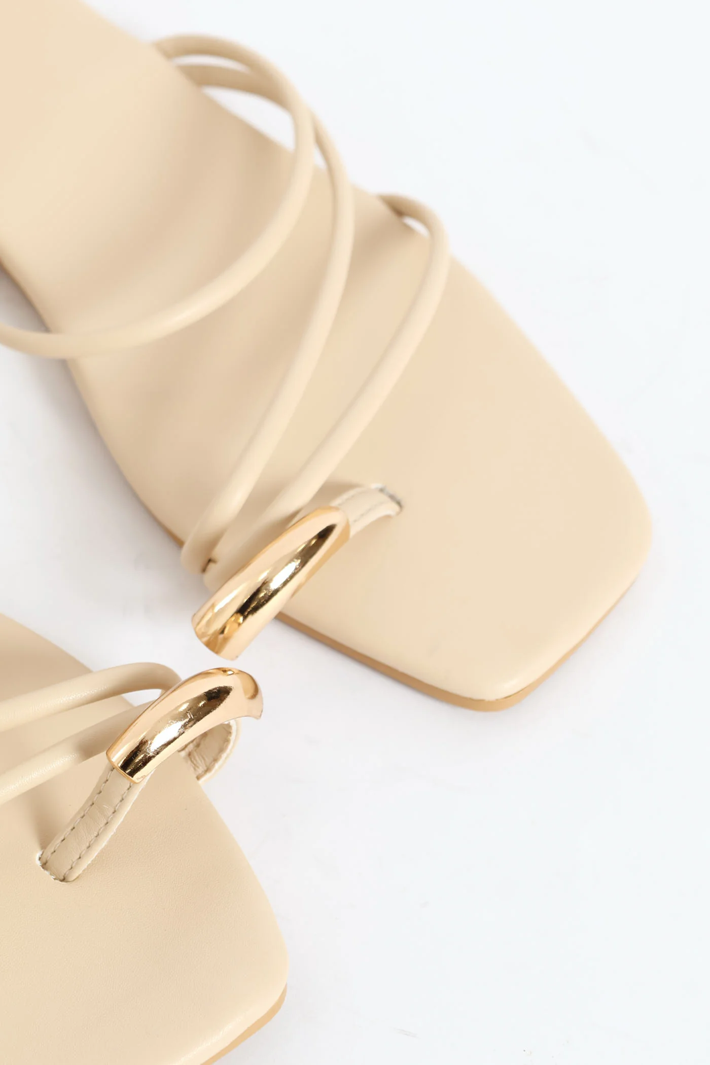 Multi Asymetrical Strap Sandal - Off White - Image 3