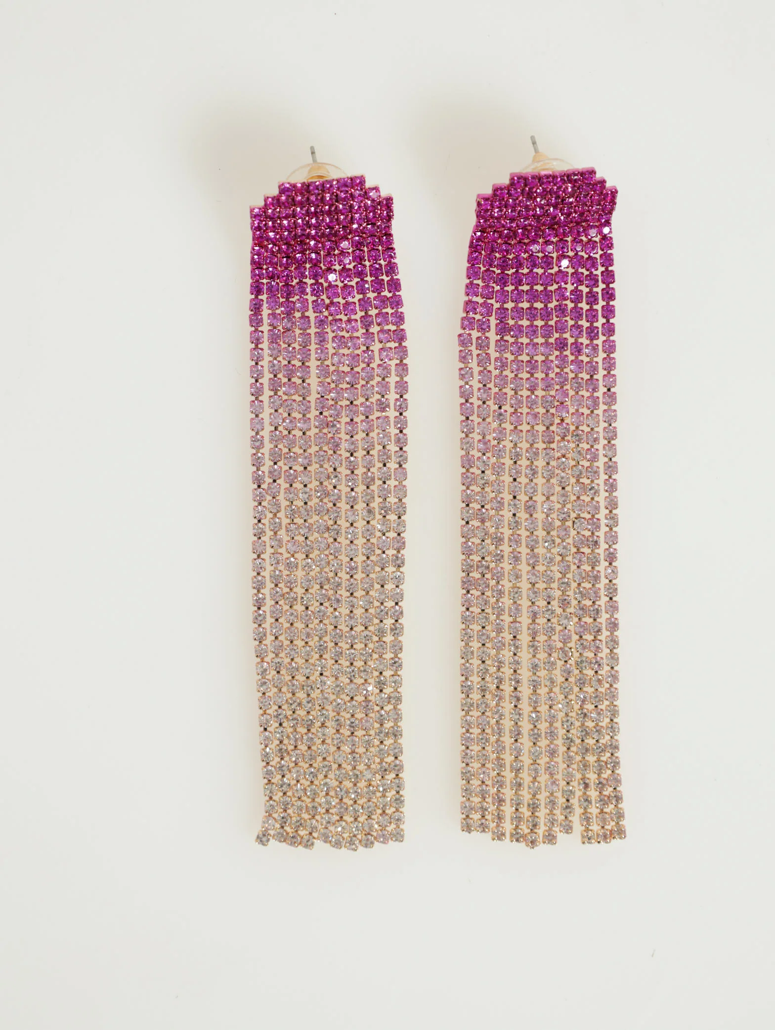Multi Diamante Colourful Layer Earrings
