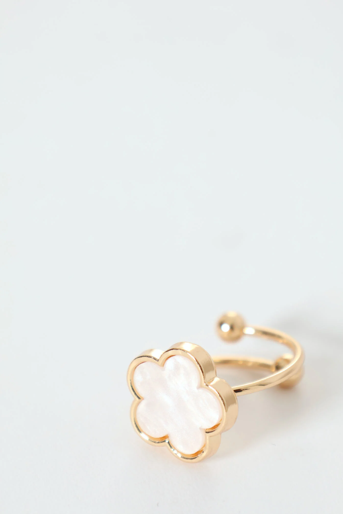 Flower Charm Necklace, Bracelet & Ring - Gold - Image 3