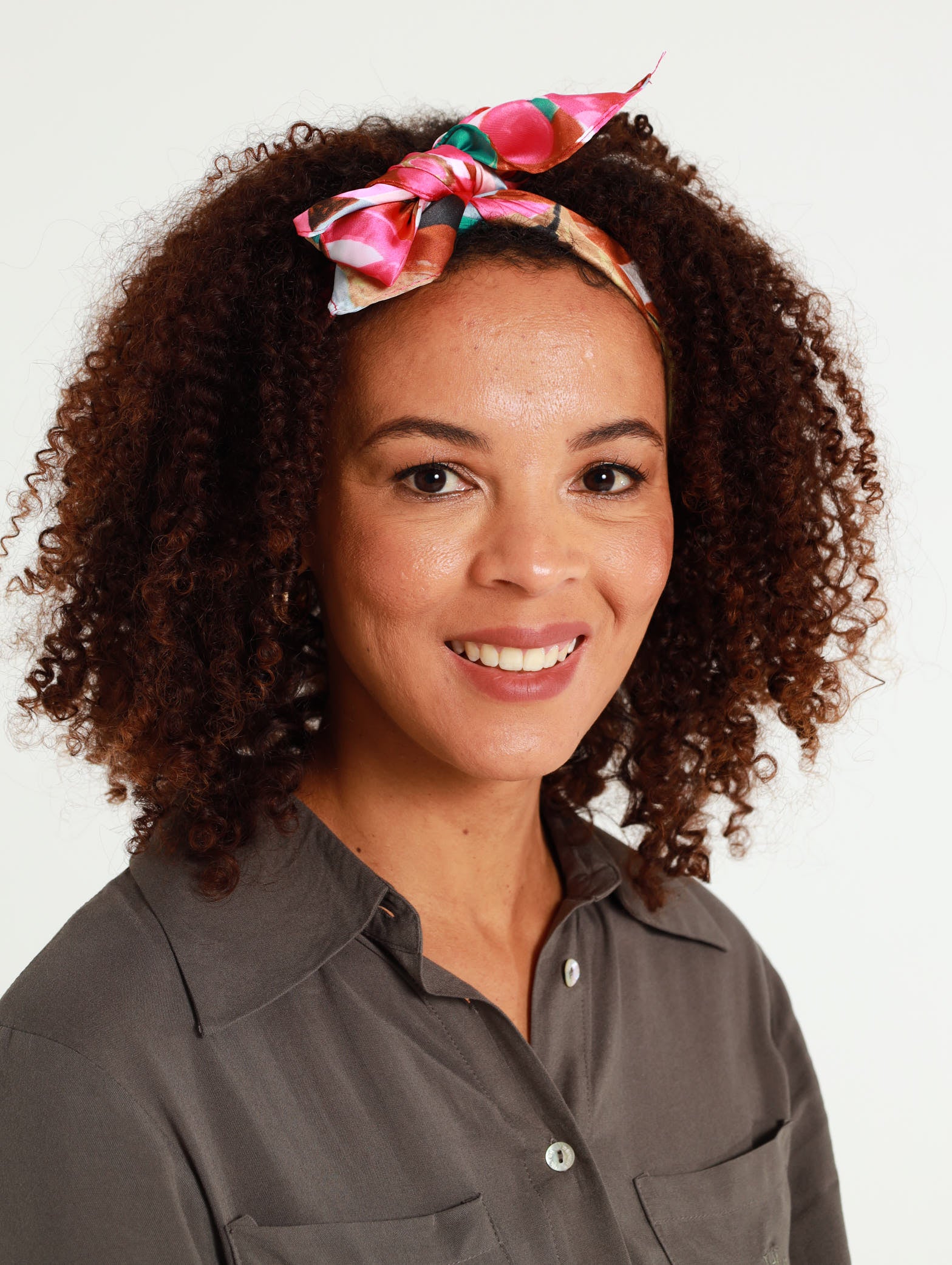 Floral Satin Scarf - Image 3