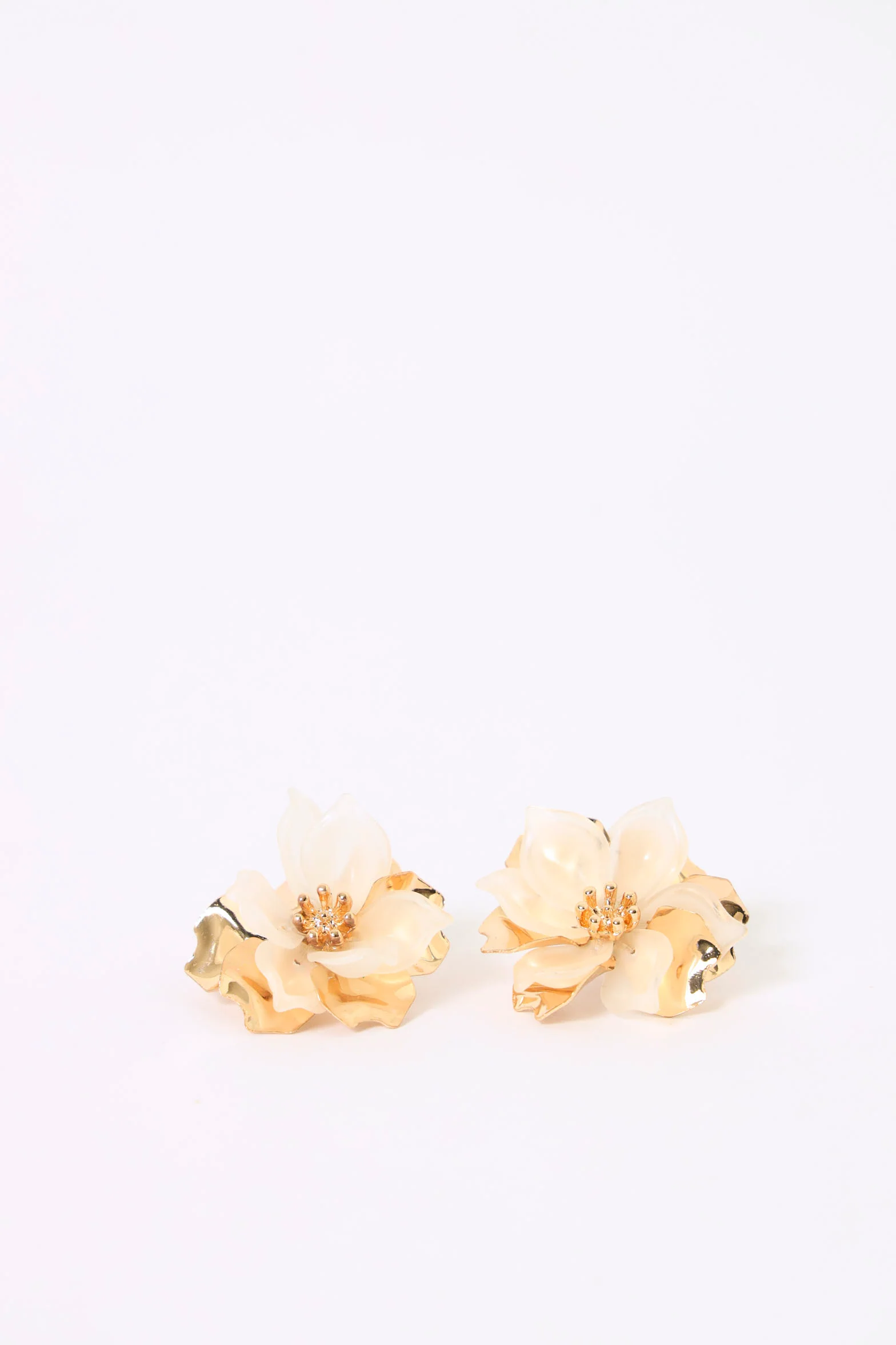 Multi Petal Statement Flower Earrings - Multi - Image 3