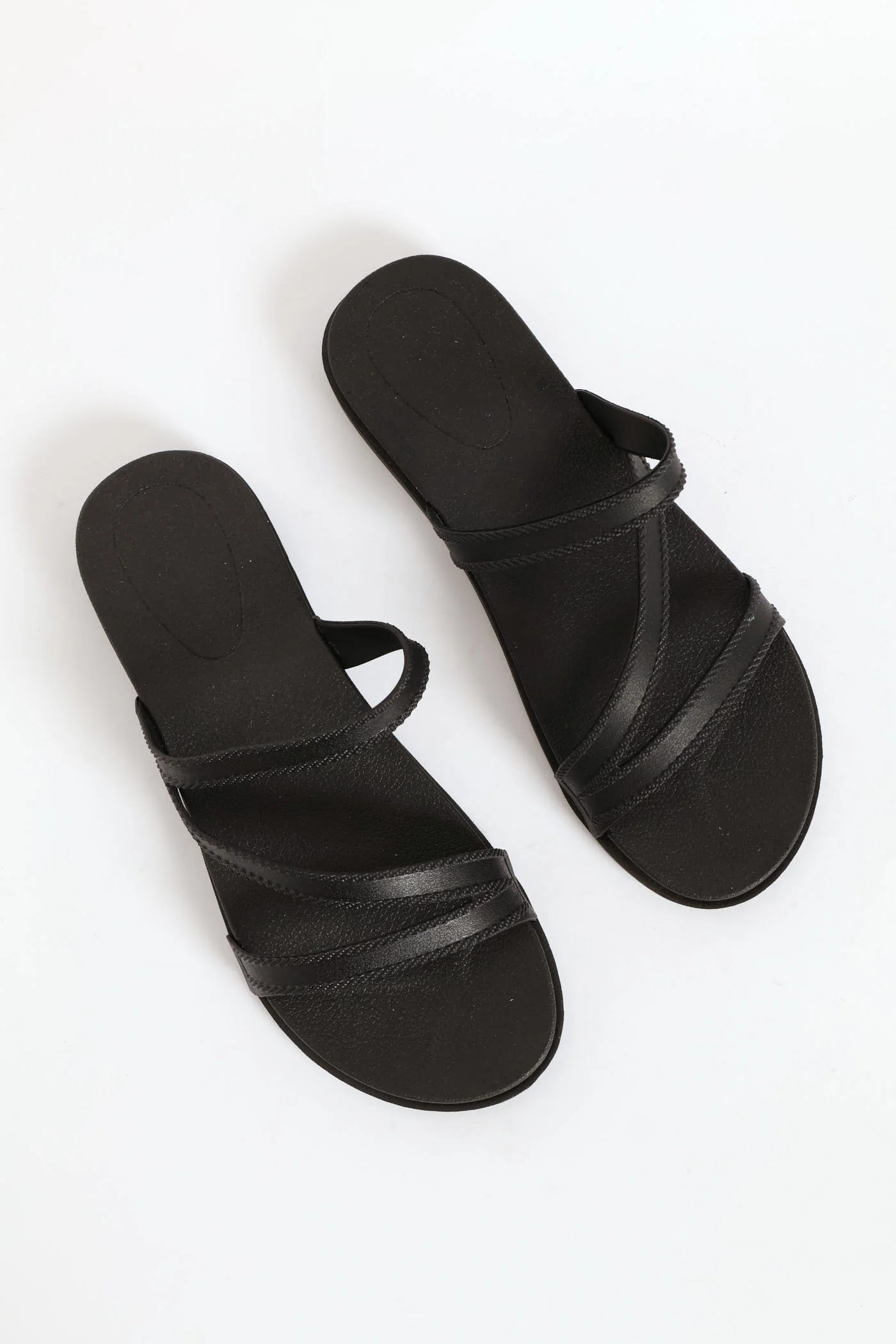 Multi Strap Plug Sandal - Black - Image 2