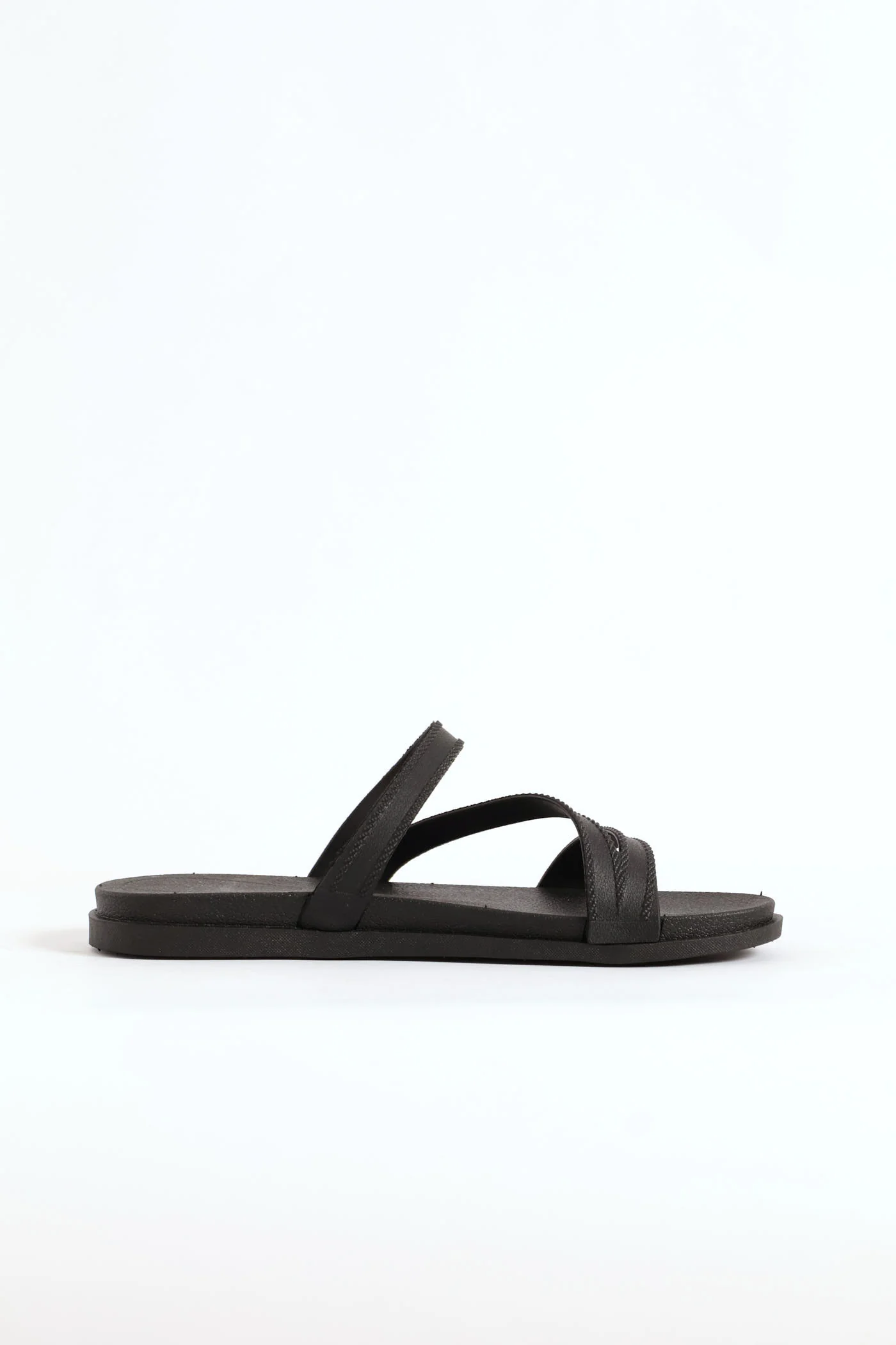 Multi Strap Plug Sandal - Black - Image 4