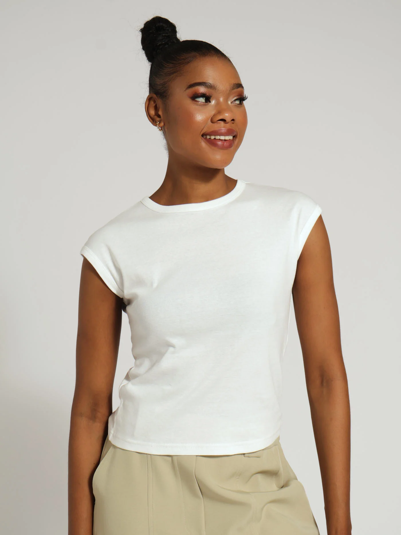 Muscle Ribb Tee - White