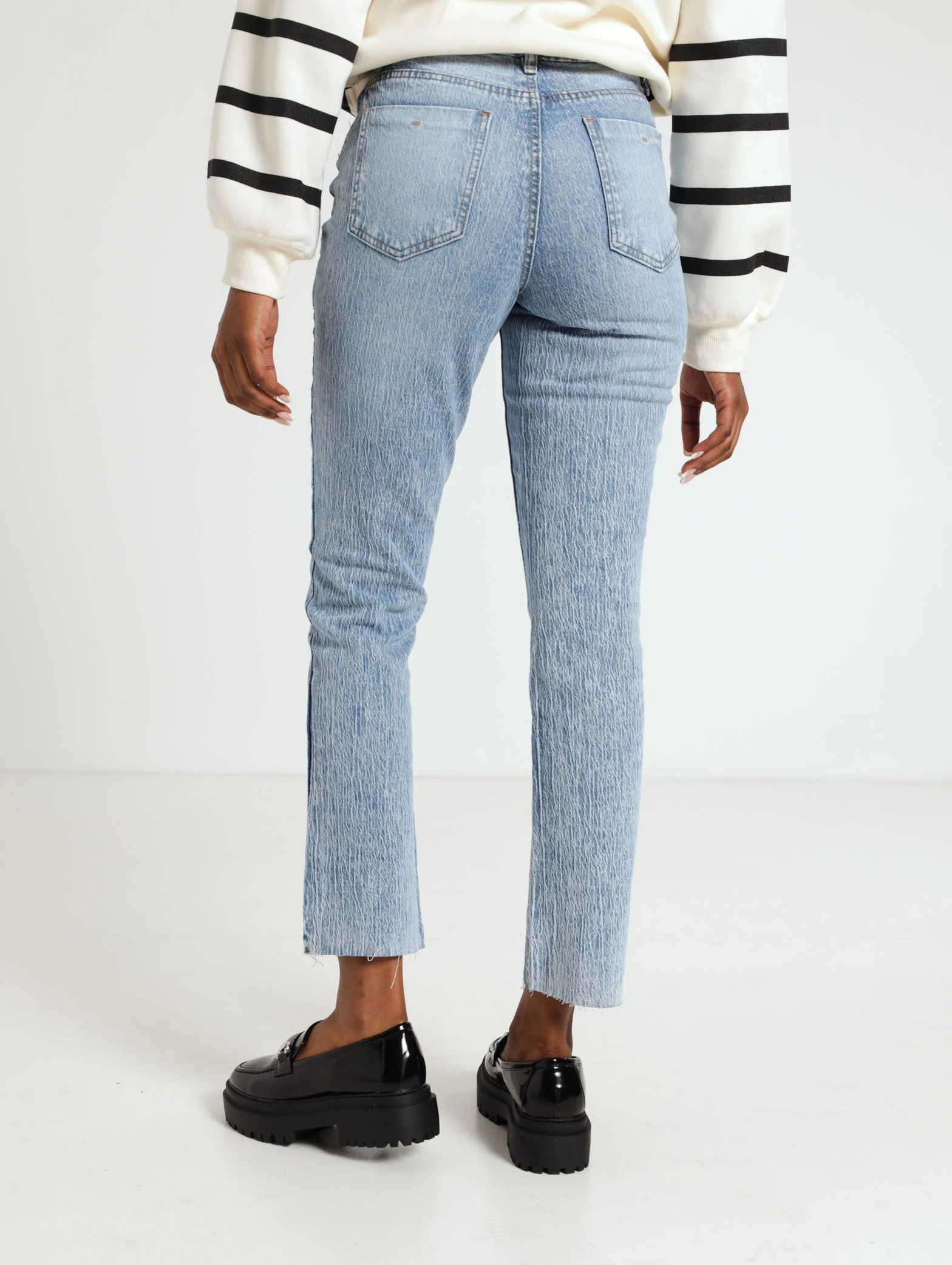 Narrow Straight Leg Abraised Jean - Image 4