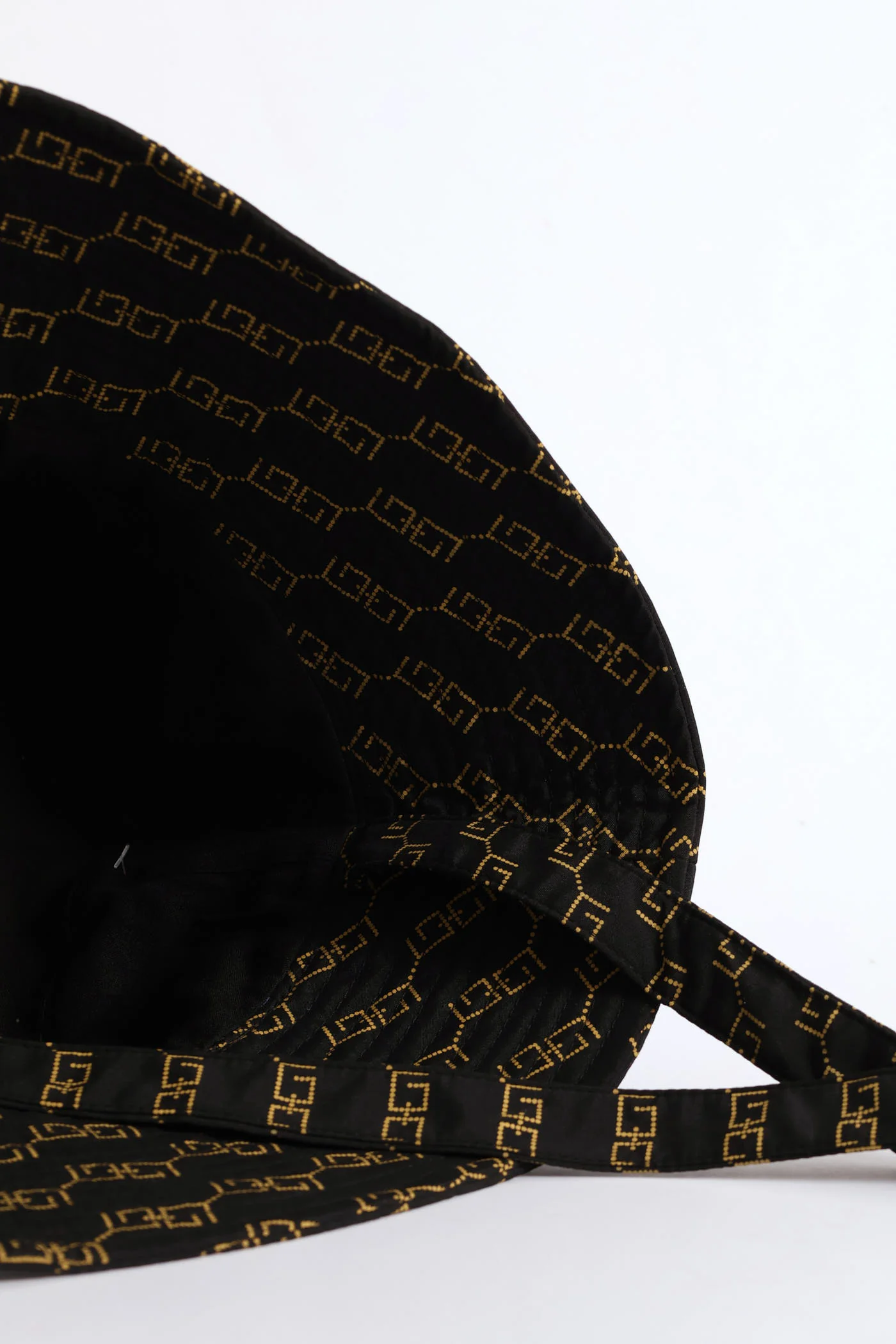 New Monogram Thin Tie Detail Bucket Hat - Black - Image 3