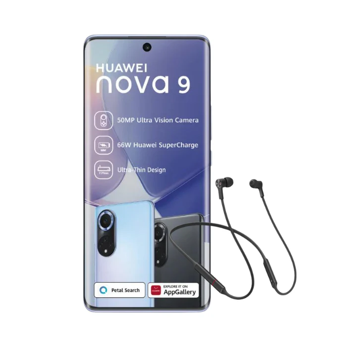 Nova 9 Single Sim Black Cellphone + Freelace