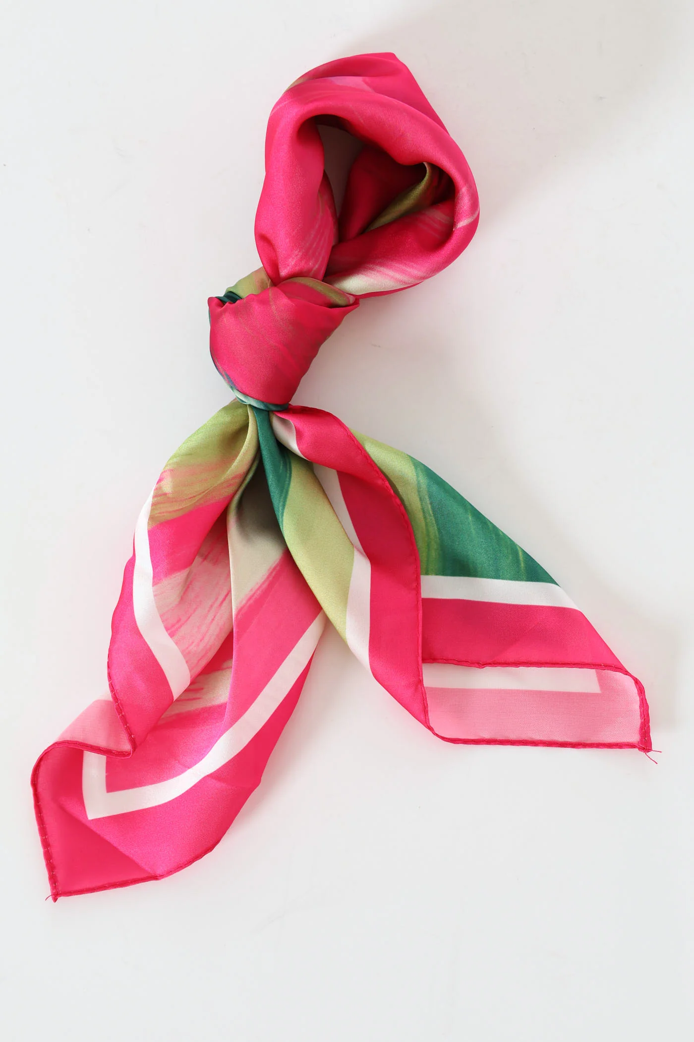 Ombre Watercolour Printed Satin Scarf - Multi