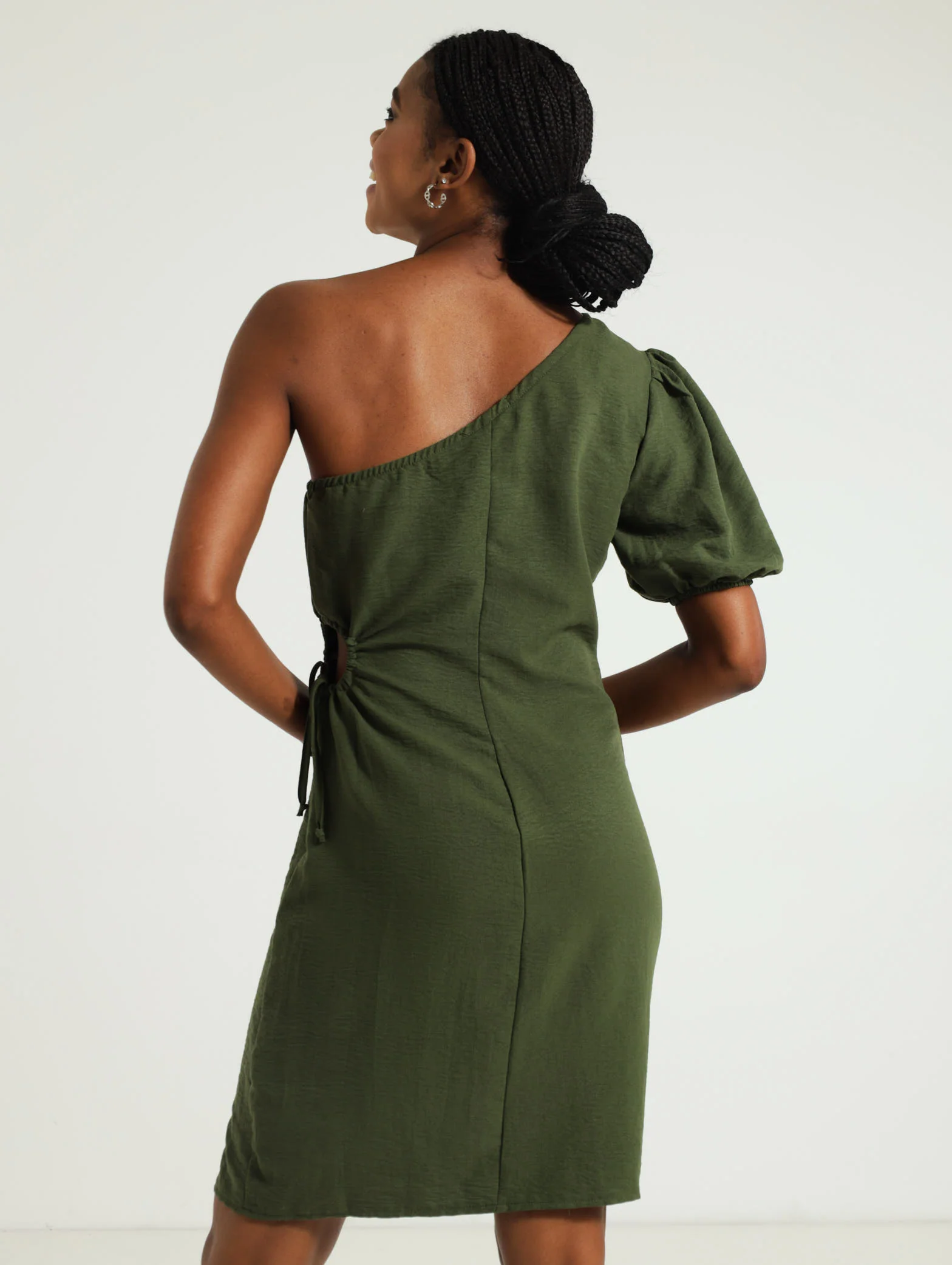 One Shoulder Cutout Mini Dress - Image 3