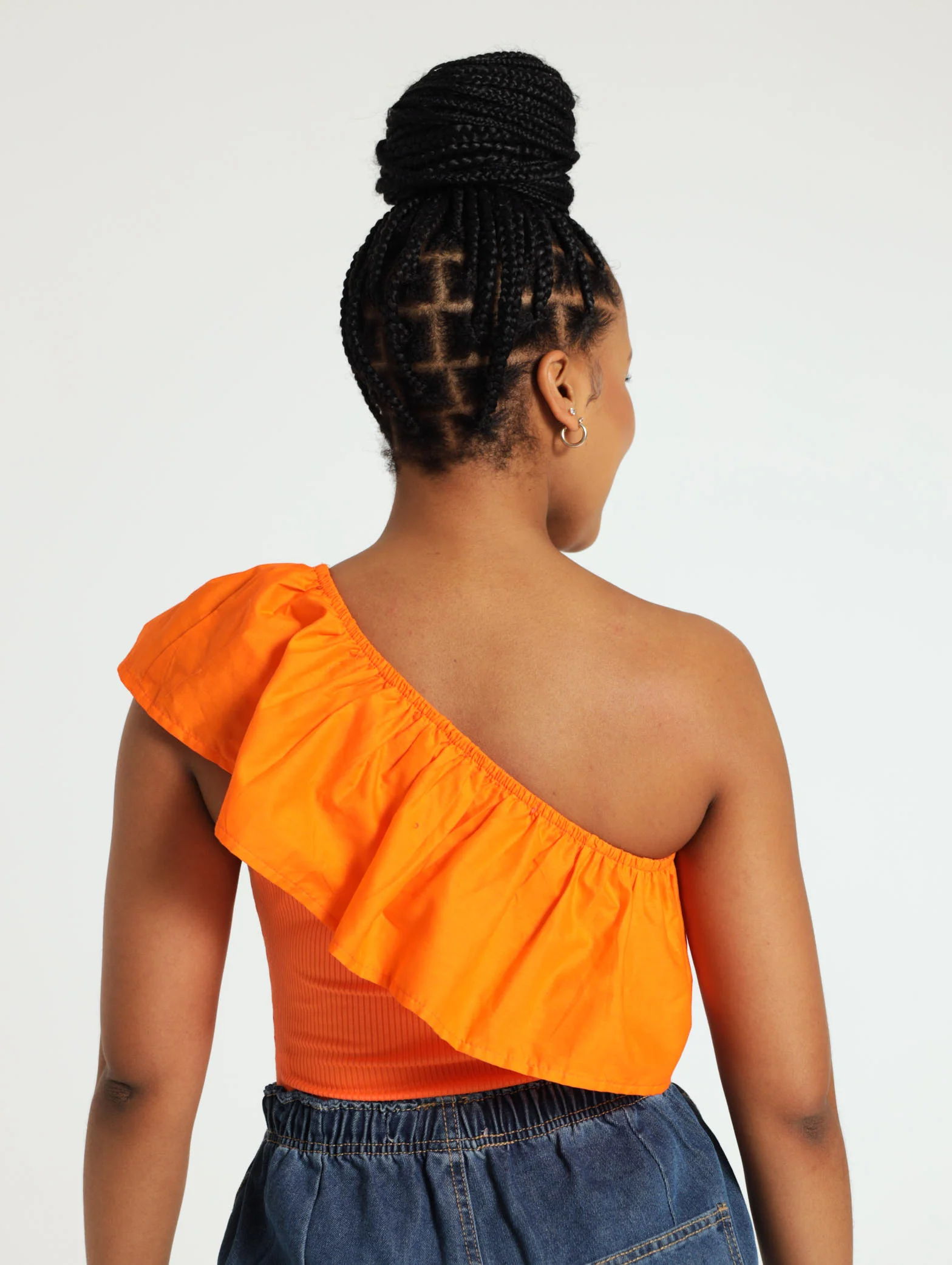One Shoulder Poplin Bodysuit - Image 4