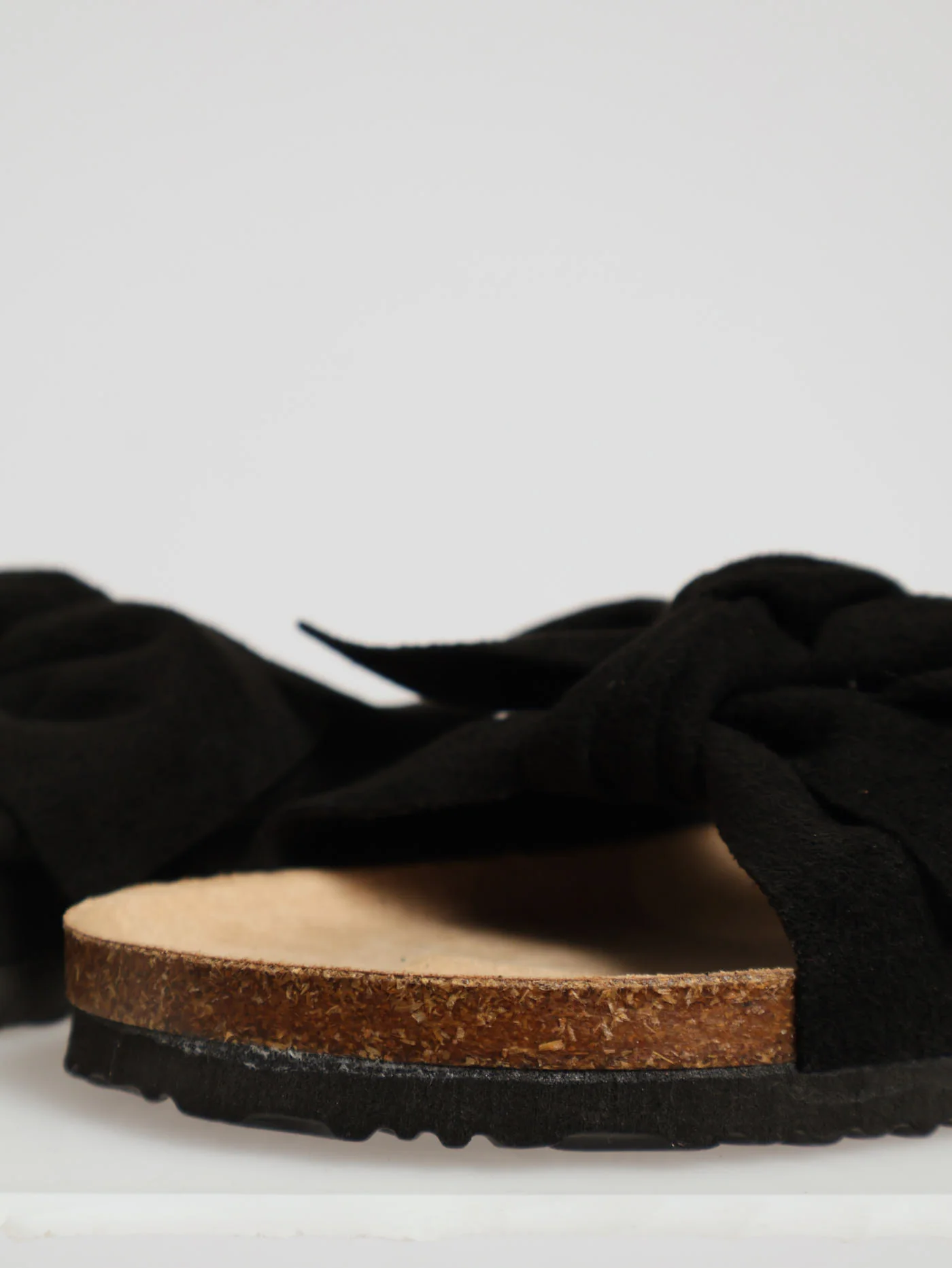 One Strap Bow Push In Mule Sandal - Black - Image 3