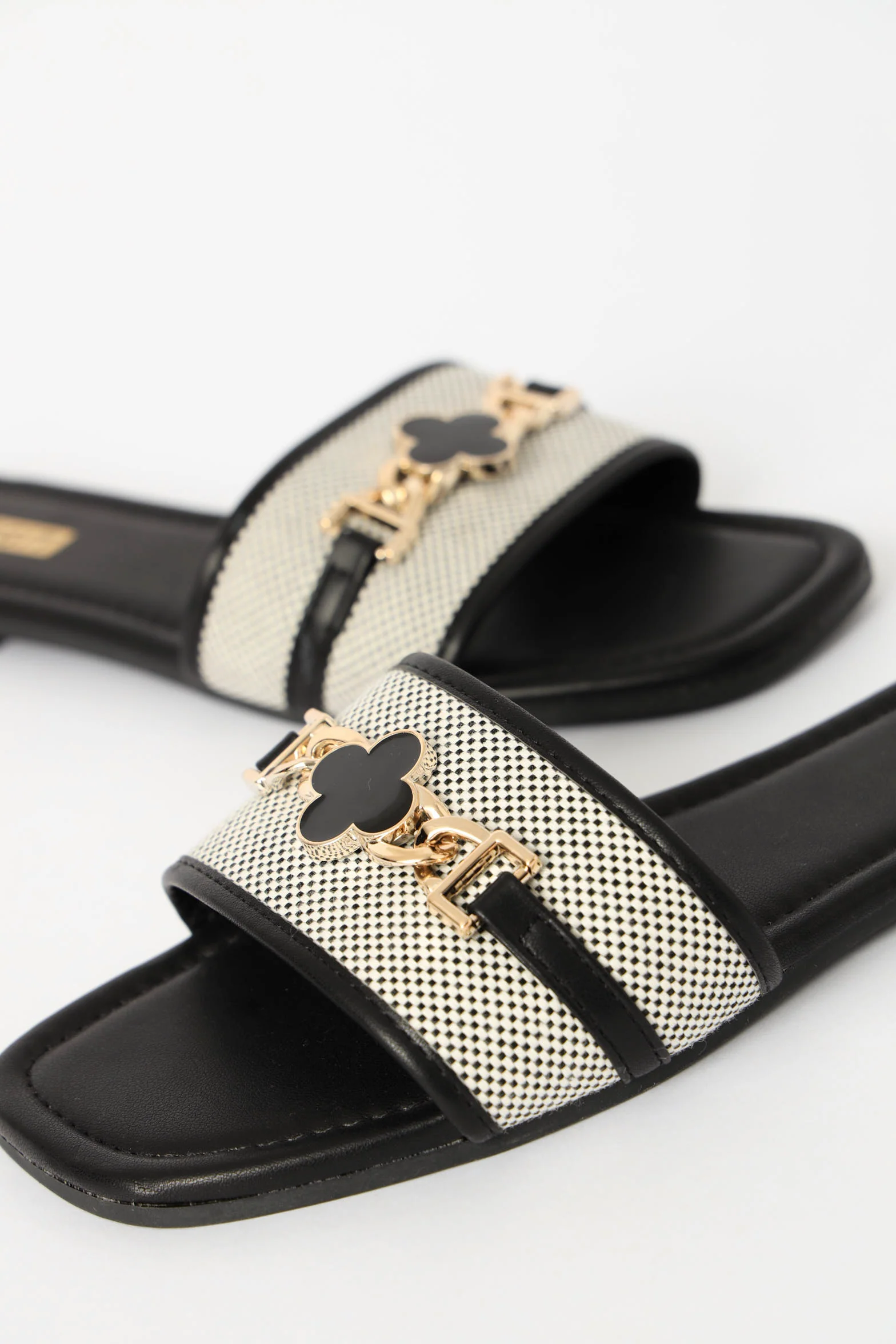 One Strap Monogram Sandal - Black - Image 2