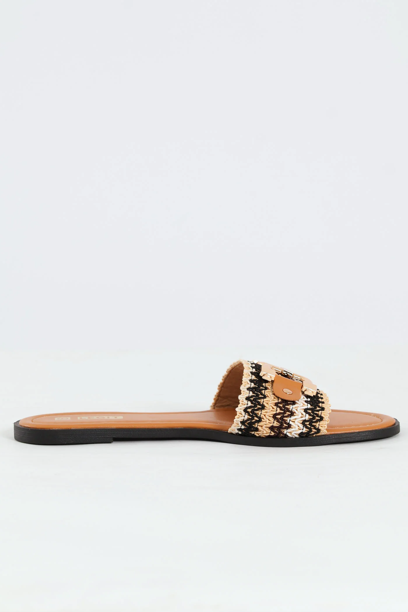 One Strap Multi Colour Weave Sandals - Multi - Image 3