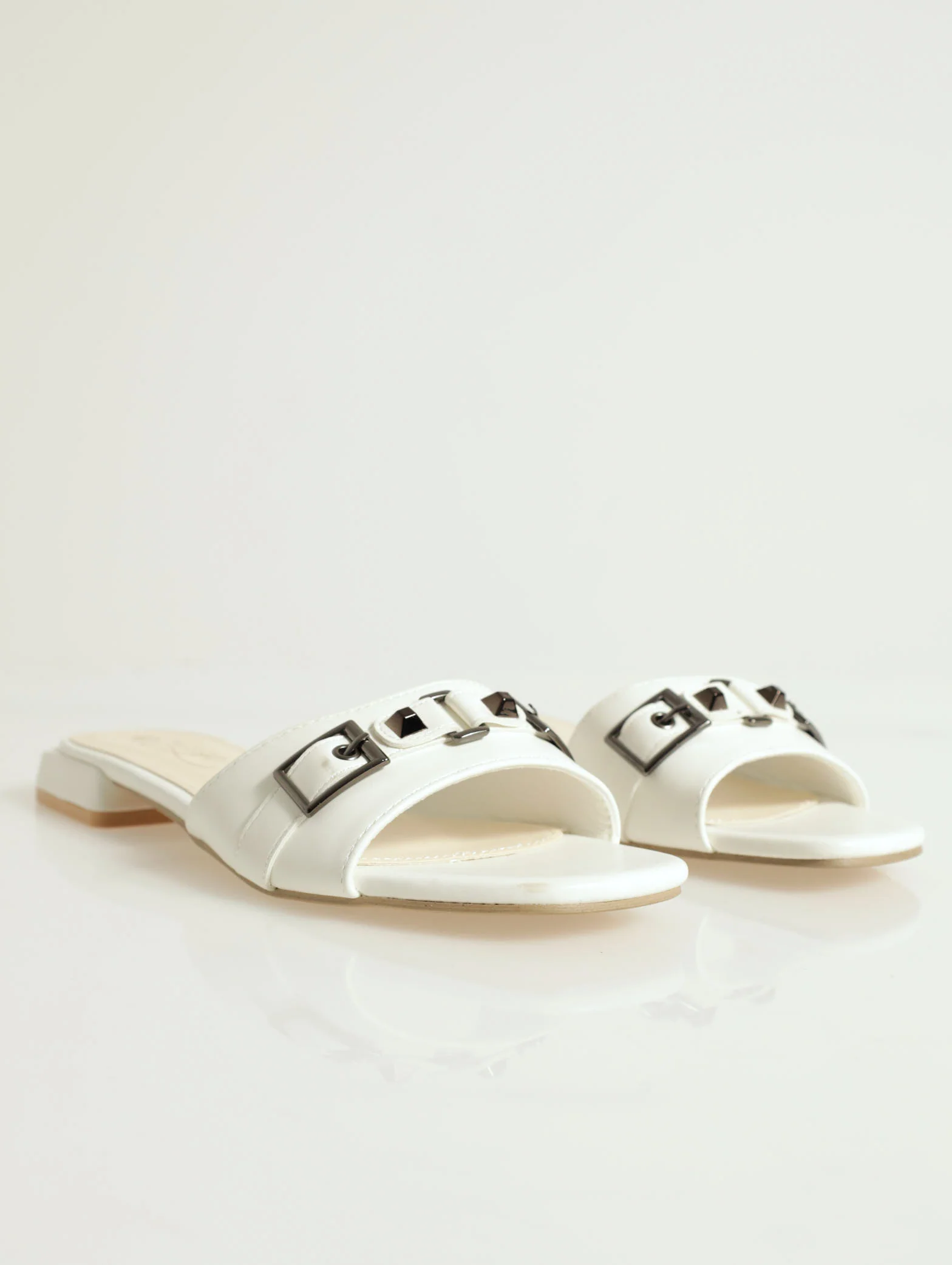 One Strap Push In Mule With Studs & Buckle - Image 3