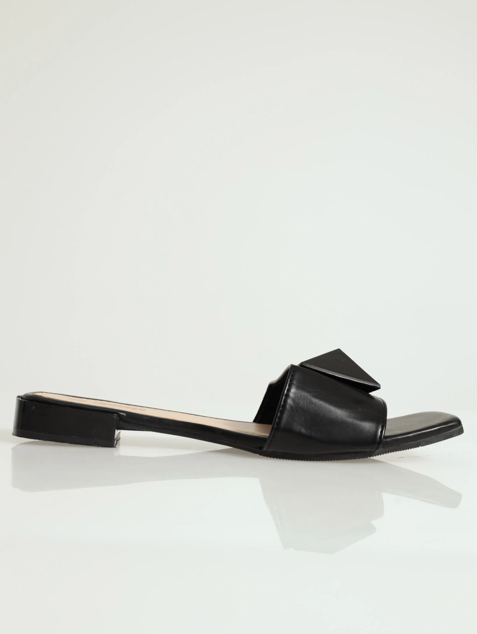 One Strap Push In With Pyramid Stud Sandals - Image 2
