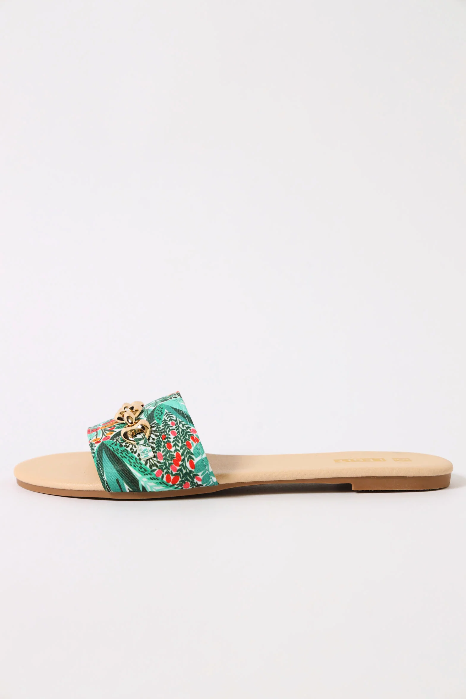 One Strap Three Trim Link Sandal - Multi