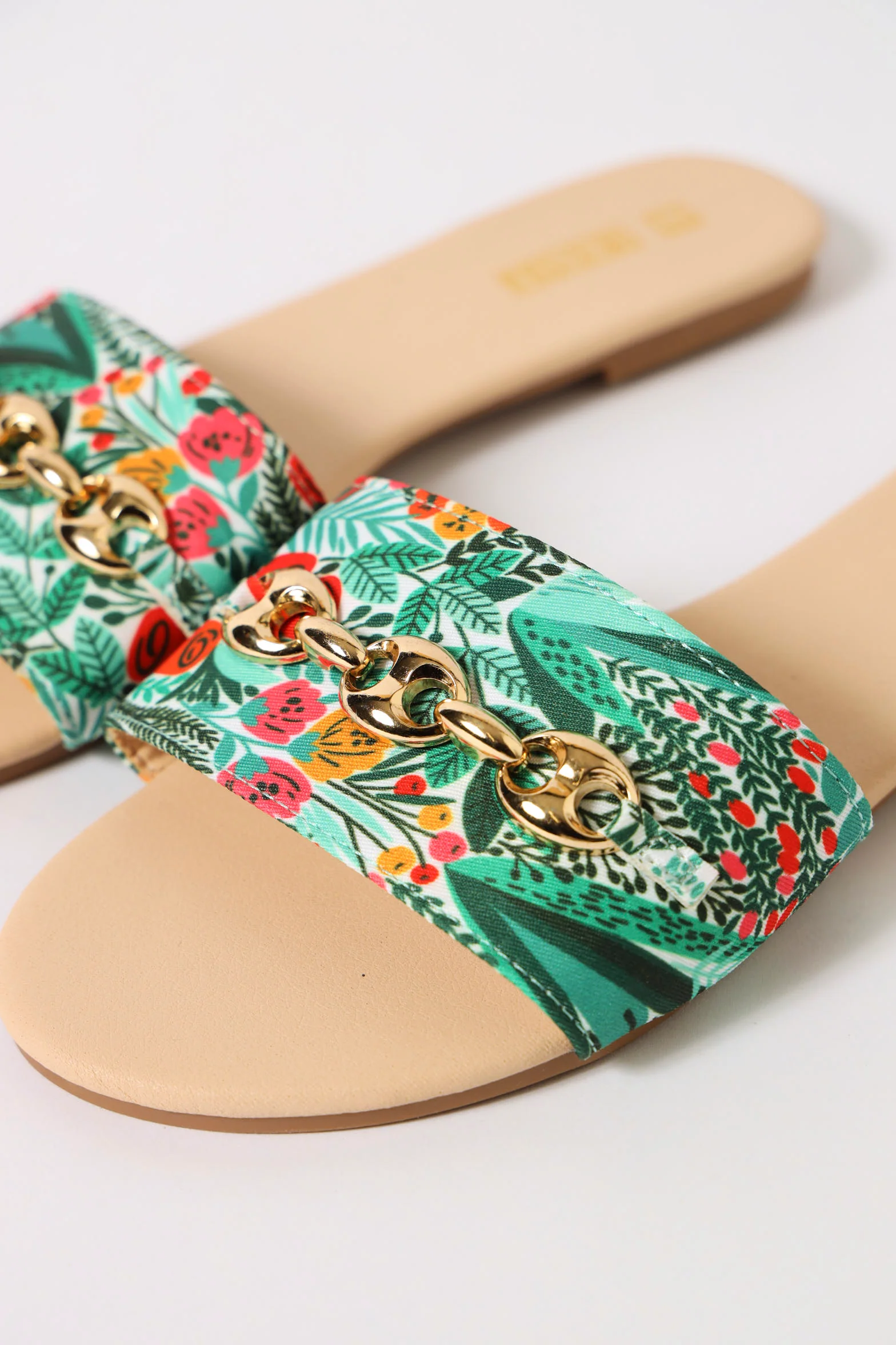 One Strap Three Trim Link Sandal - Multi - Image 2