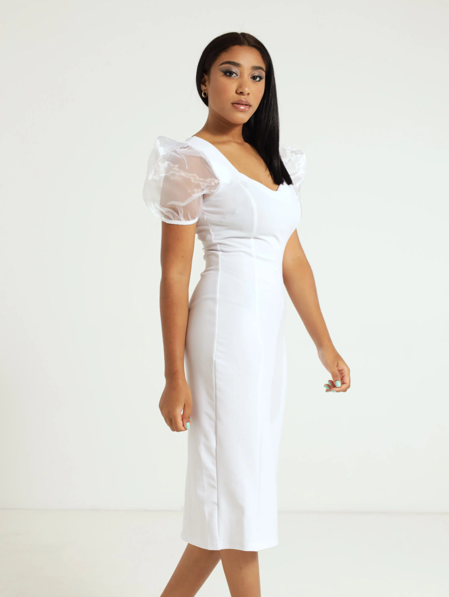 Organza Combo Dress - Image 2
