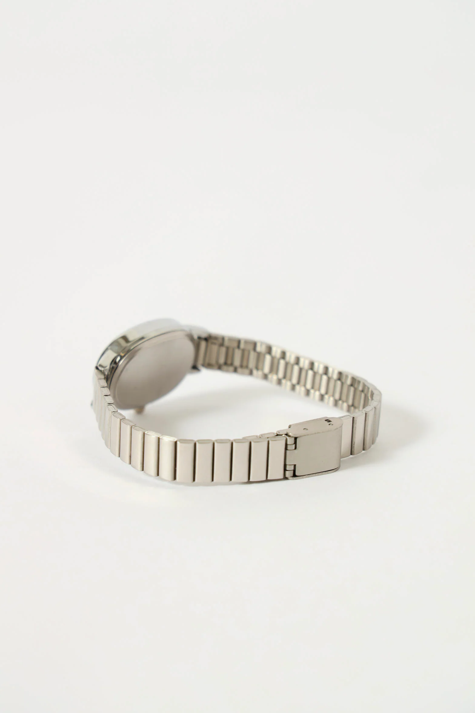 Oval Diamante Watch With Metal Strap - Silver - Image 3