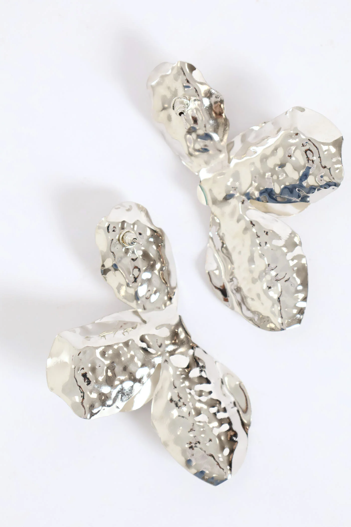 Oversized Delicate Leaf Earrings - Multi - Image 2