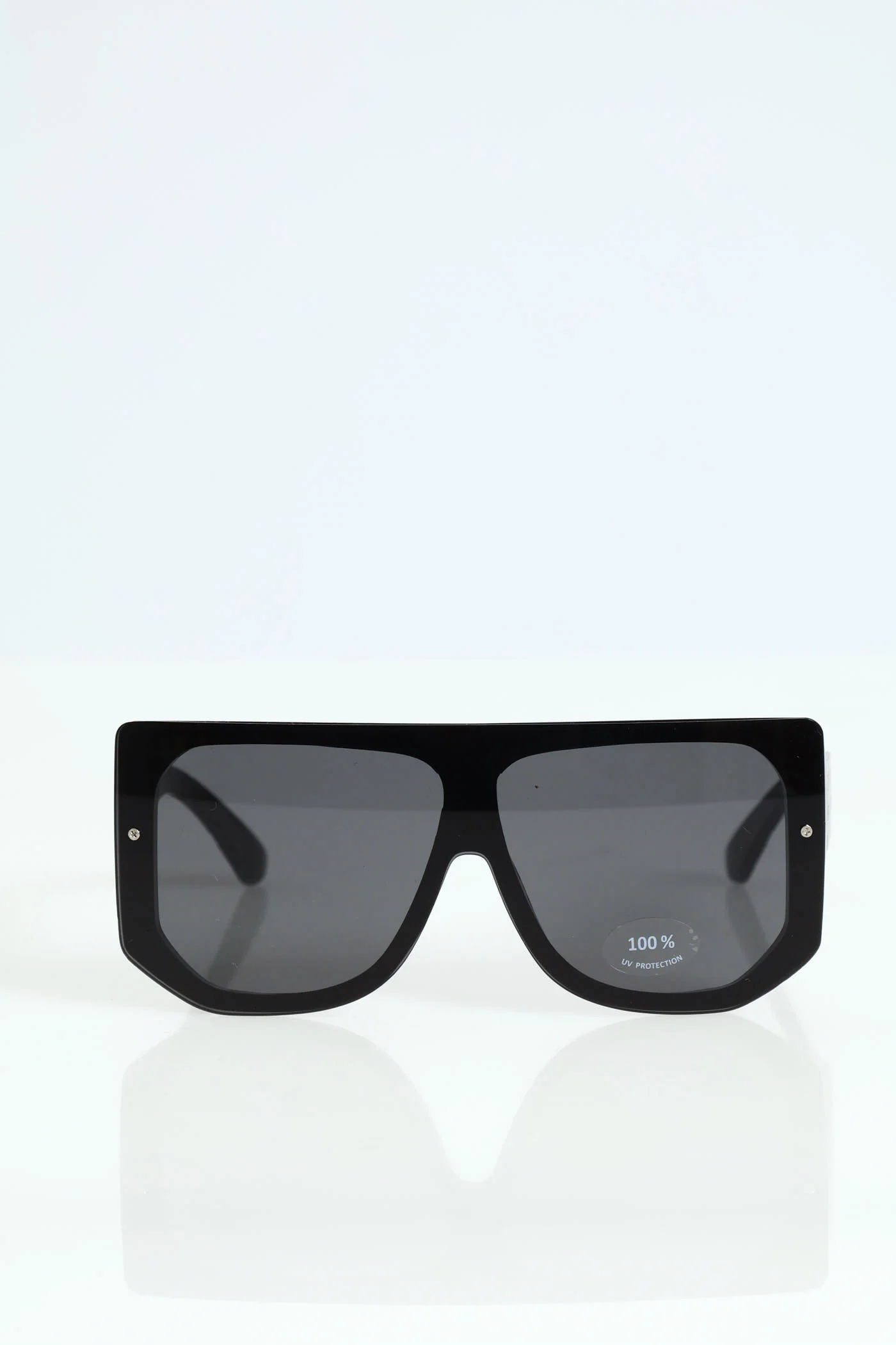Oversized Monogram Temple Sunglasses - Black