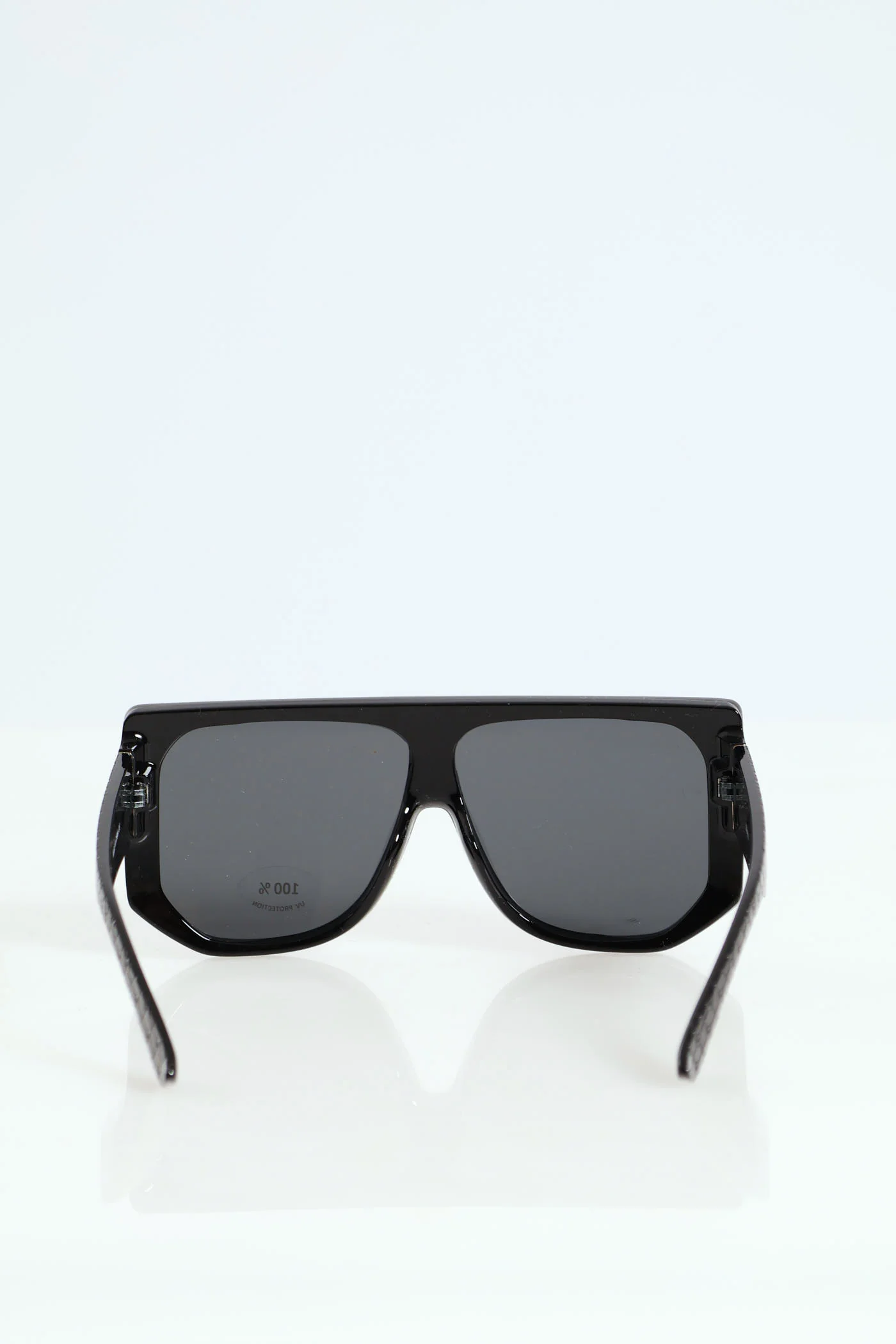 Oversized Monogram Temple Sunglasses - Black - Image 3