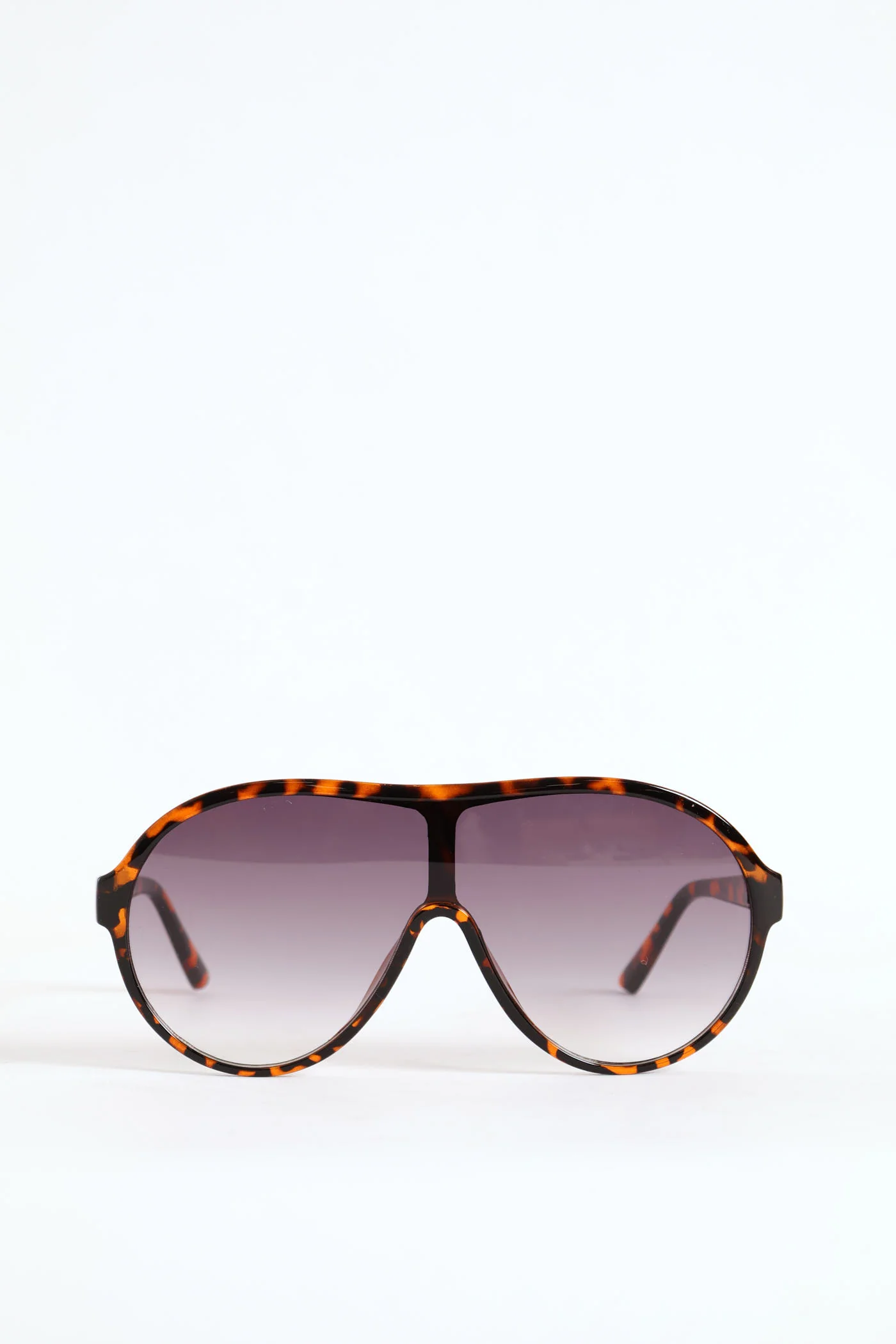Oversized Retro Sunglasses - Brown