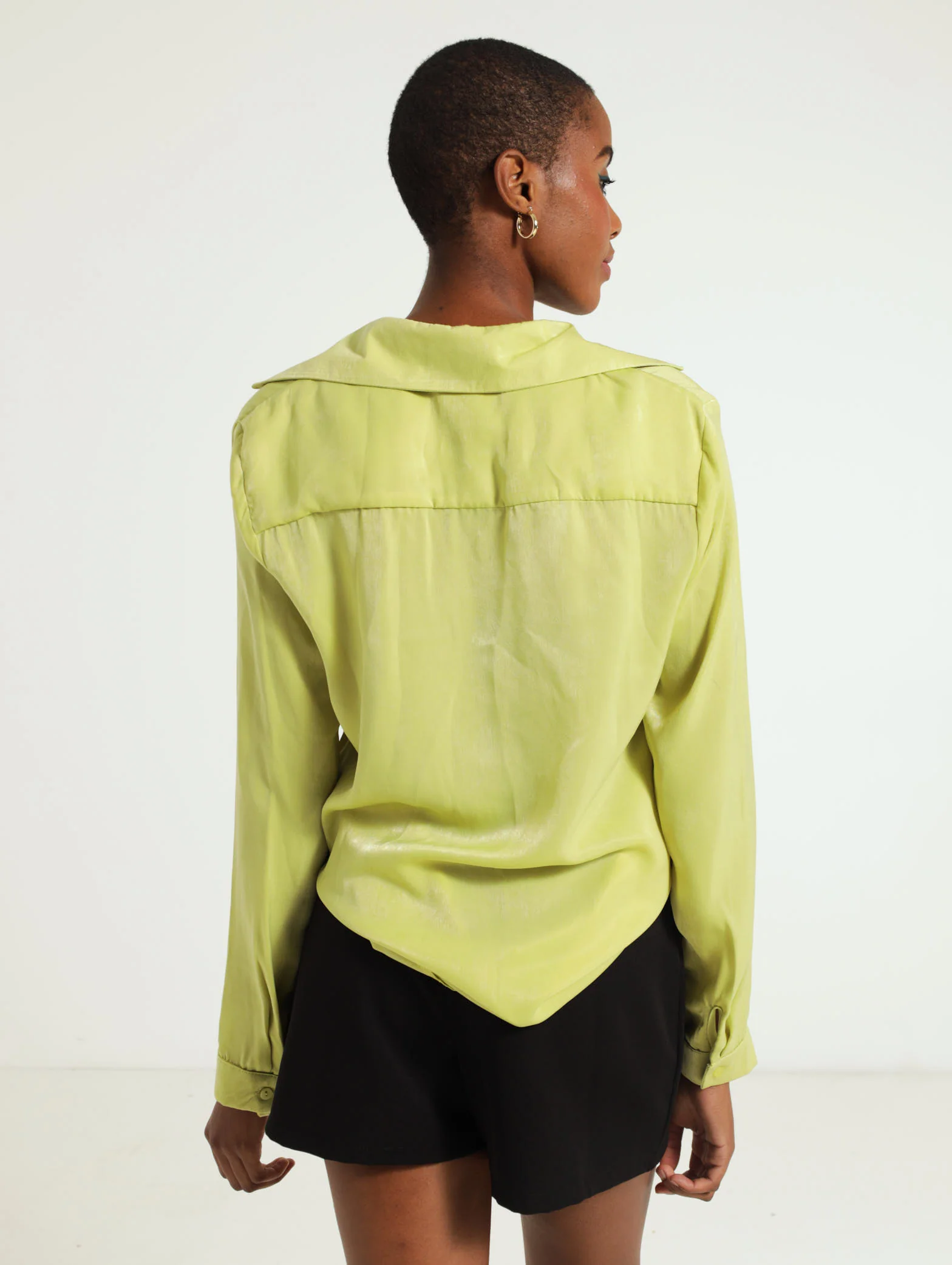 Oversized Satin Shirt - Image 3