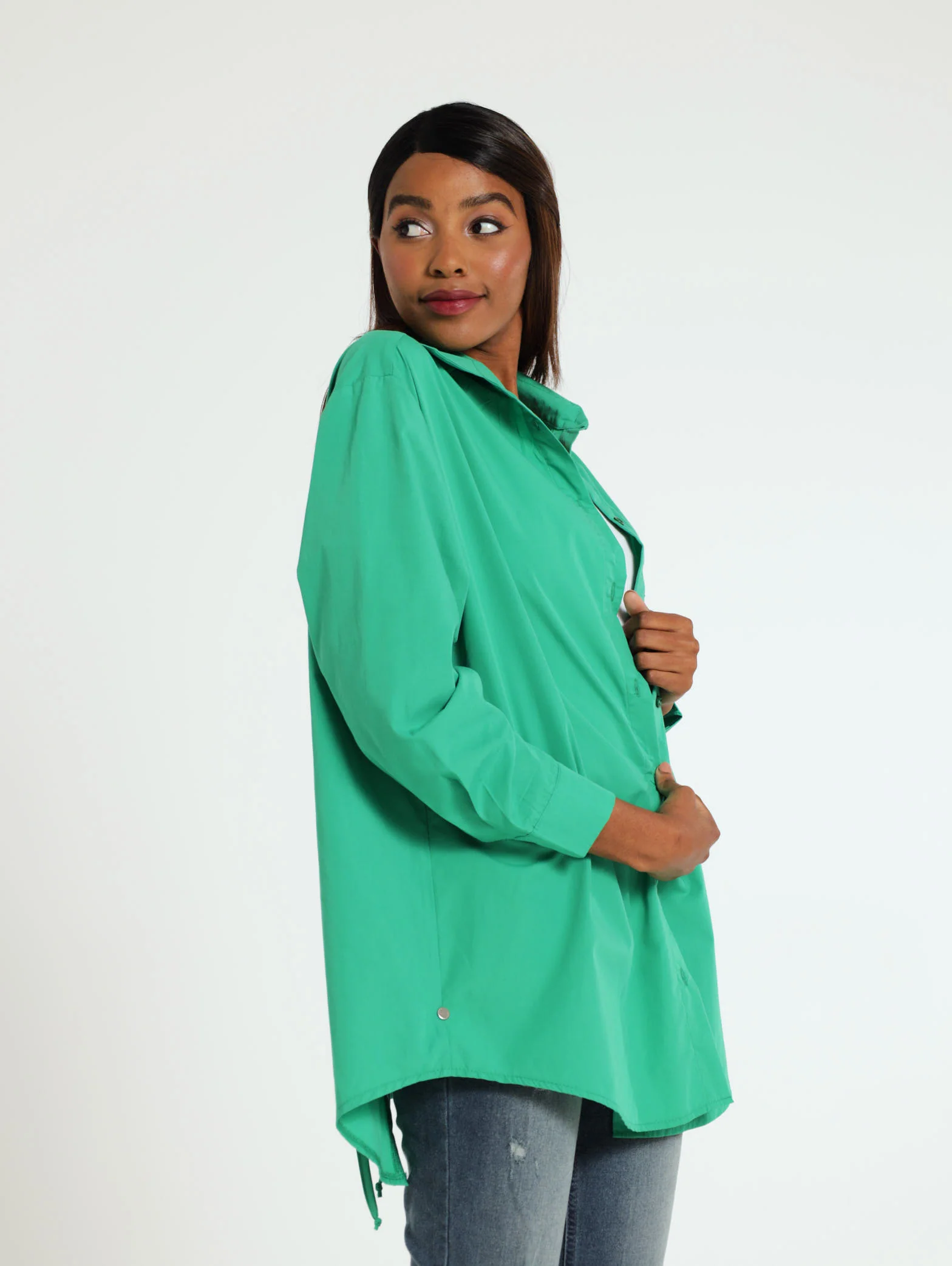 Oversized Tie Back Shirt - Image 2