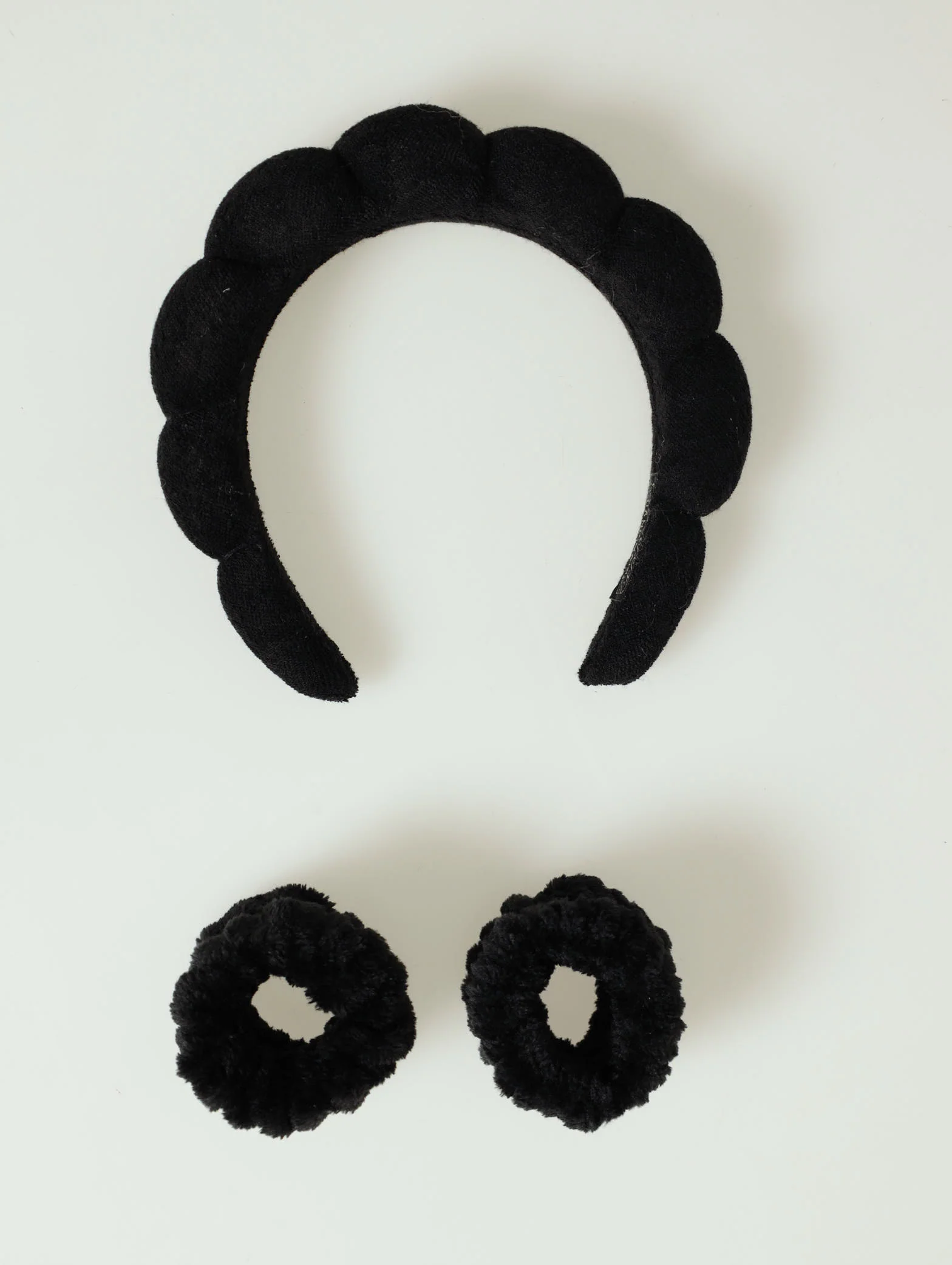 Padded Make Up Headband Set - Black