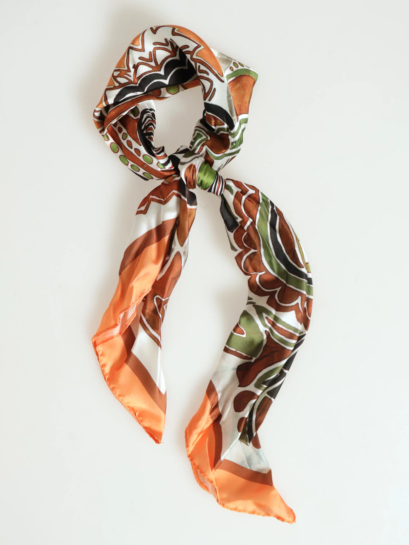 Paisley Print Satin Scarf