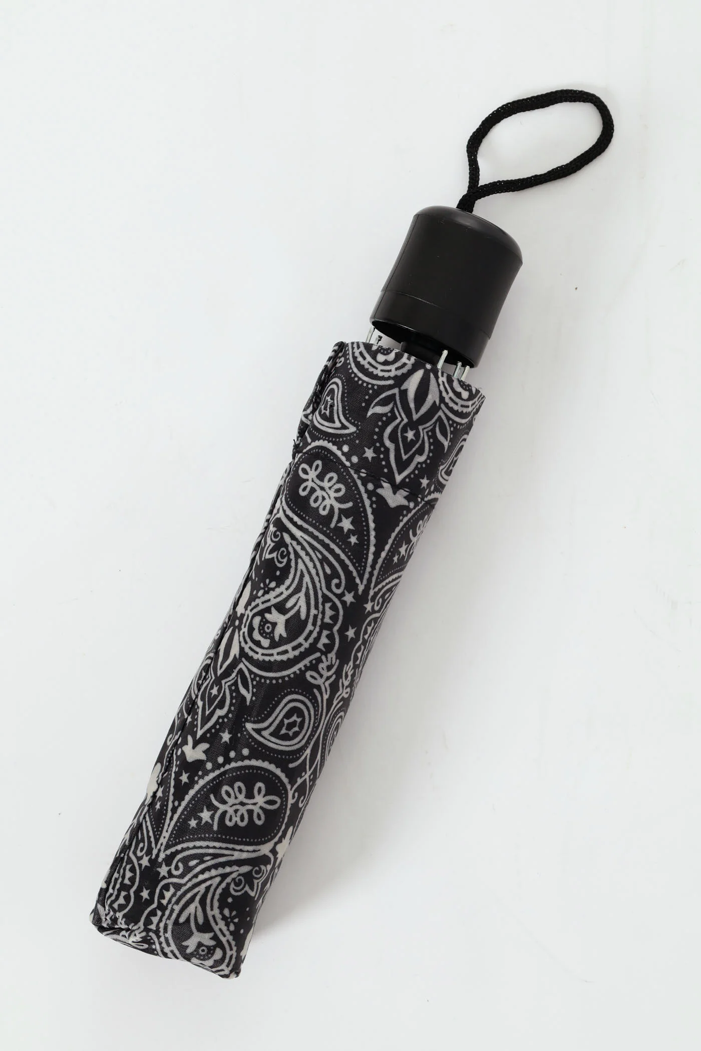Paisley Print Umbrella - Black/White - Image 3