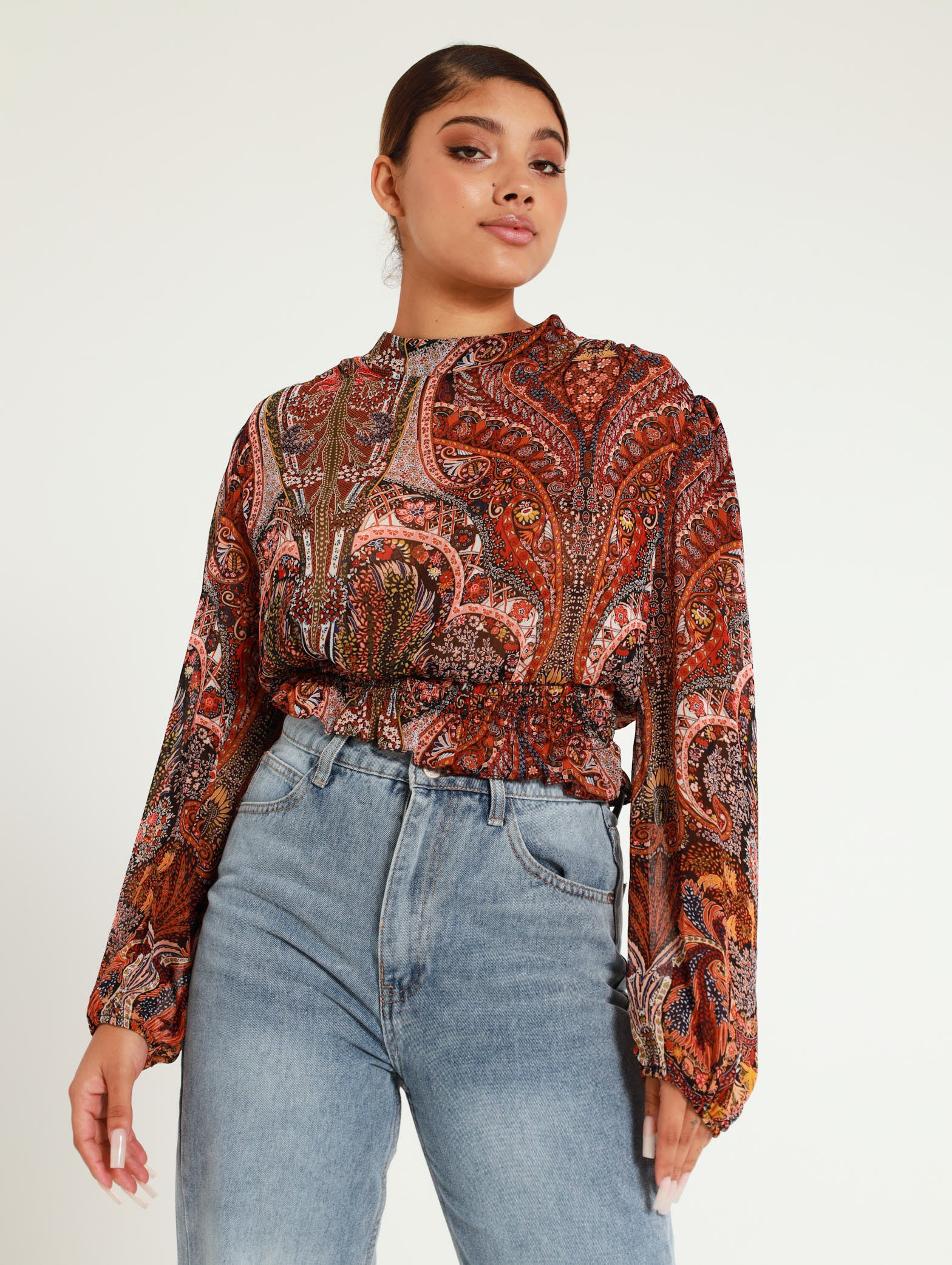 Paisley Print Yoryu Blouse