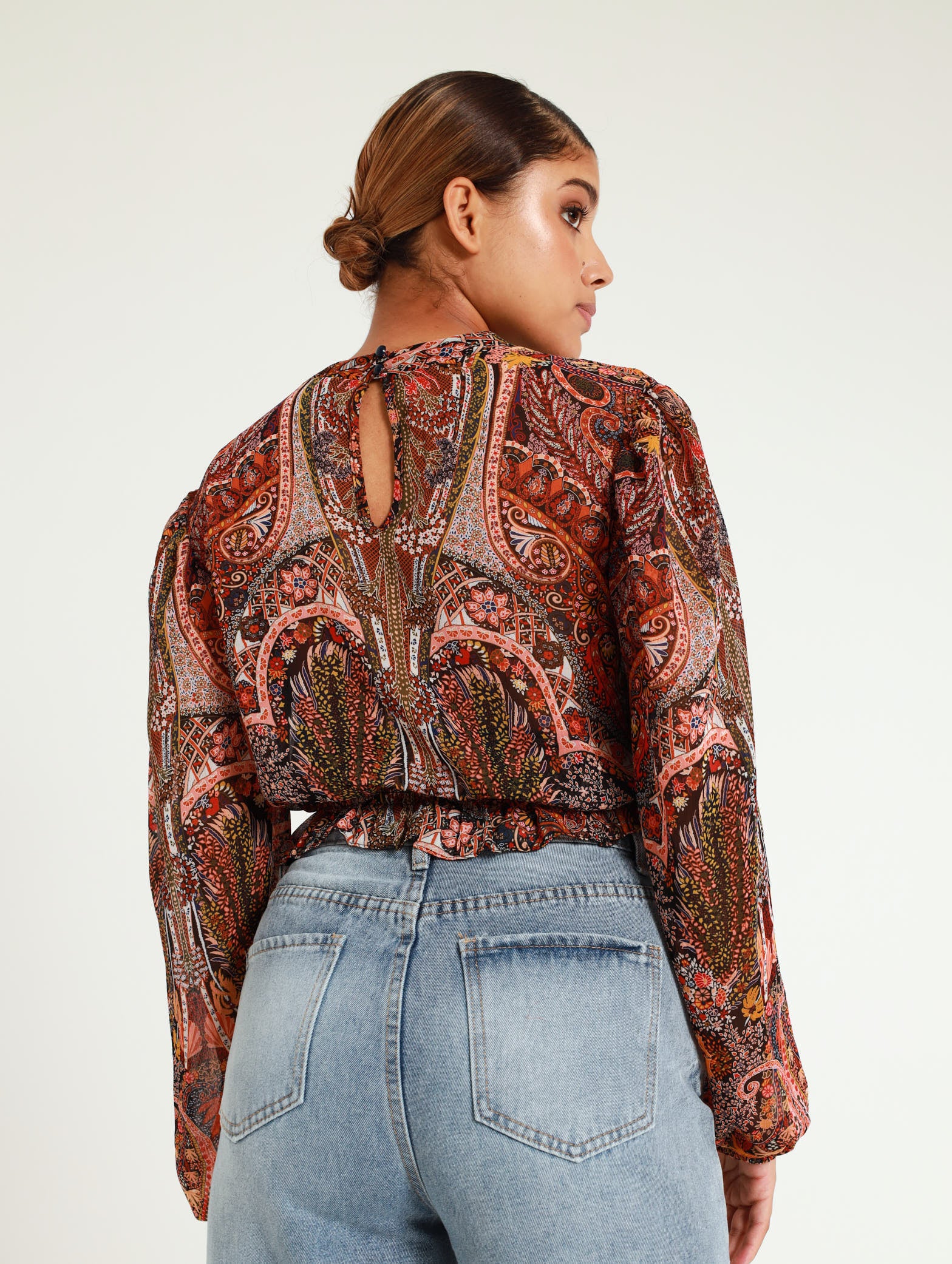 Paisley Print Yoryu Blouse - Image 3