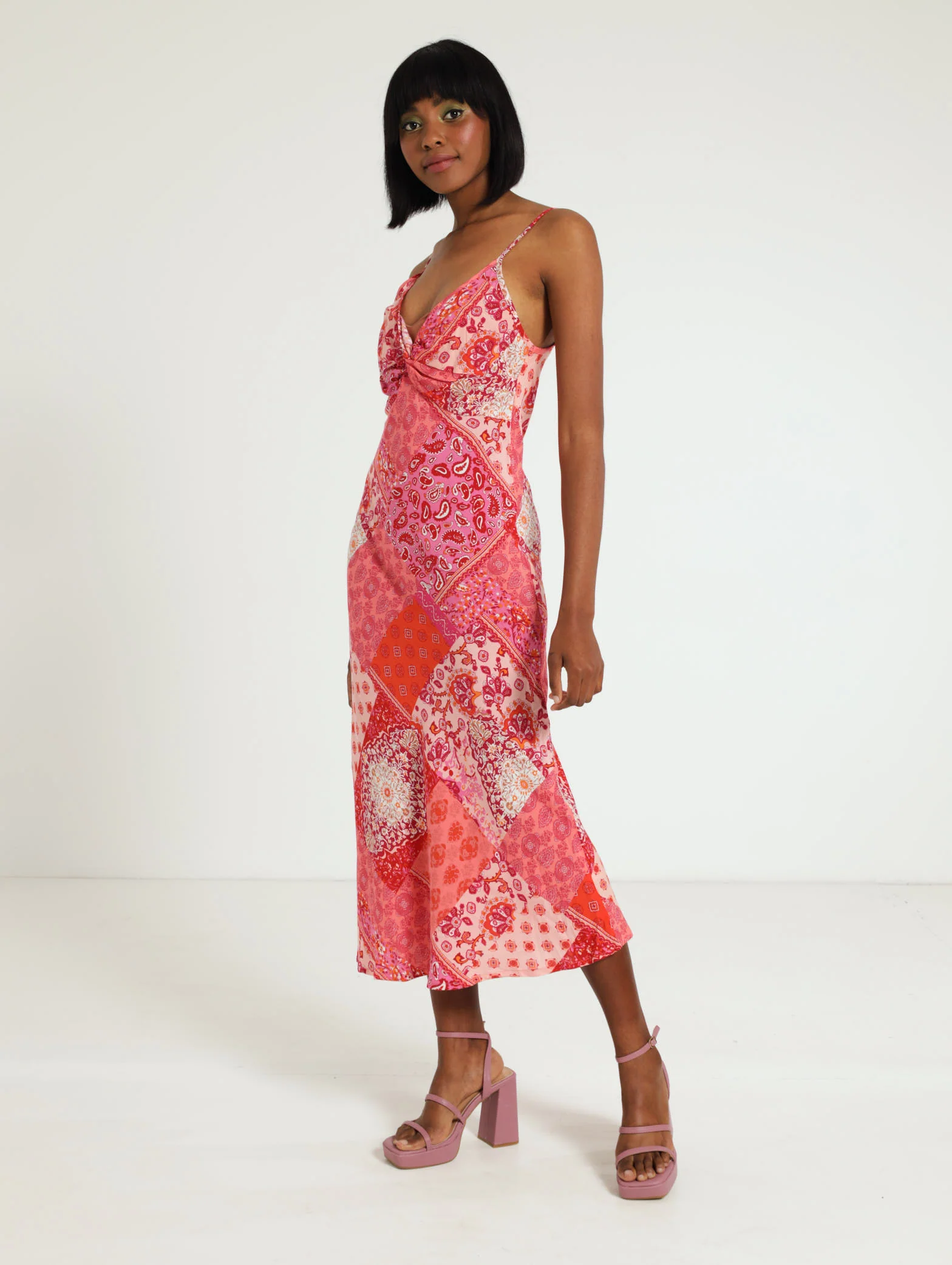 Paisley Slip Midi Dress - Image 2