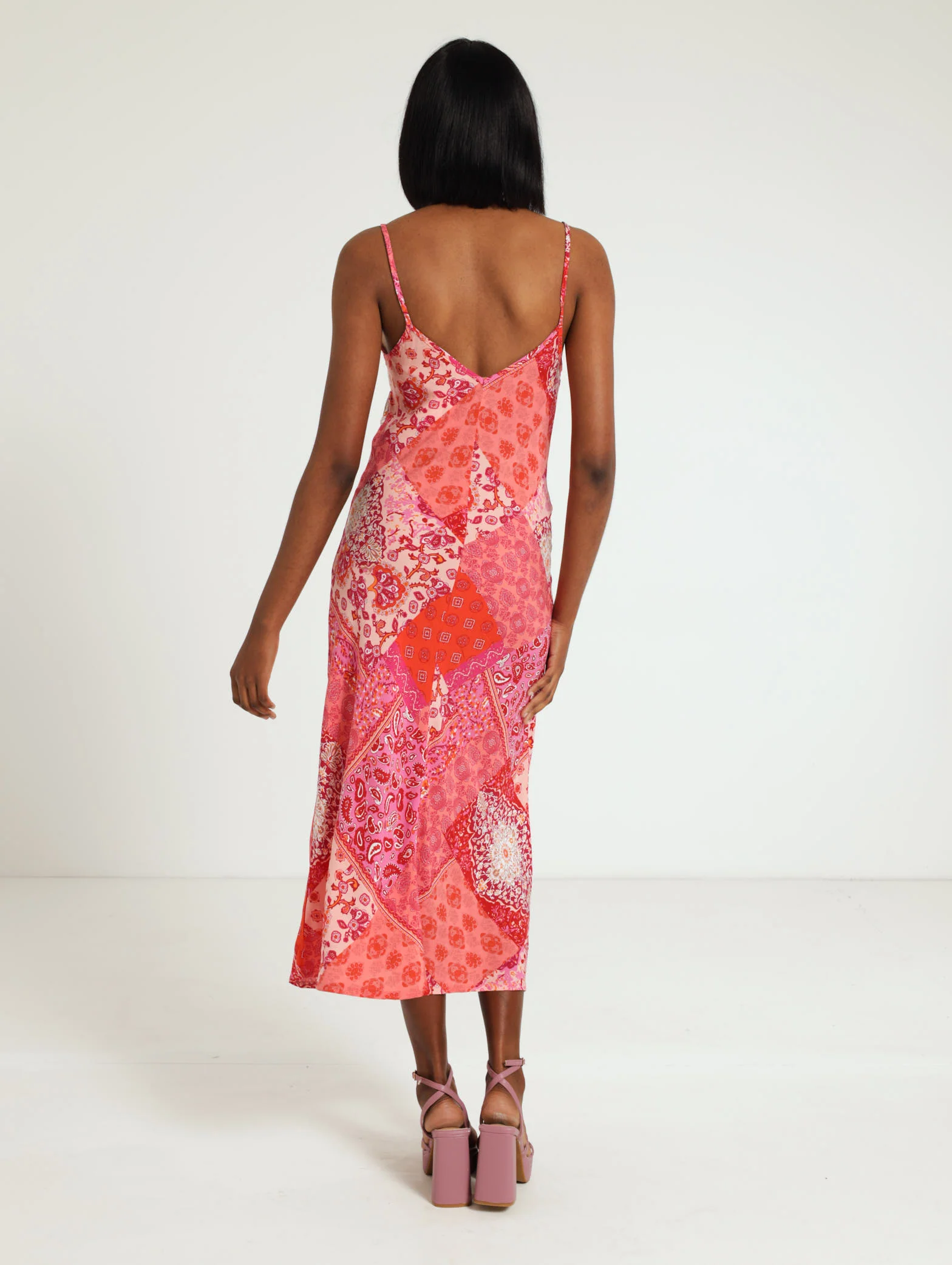 Paisley Slip Midi Dress - Image 3