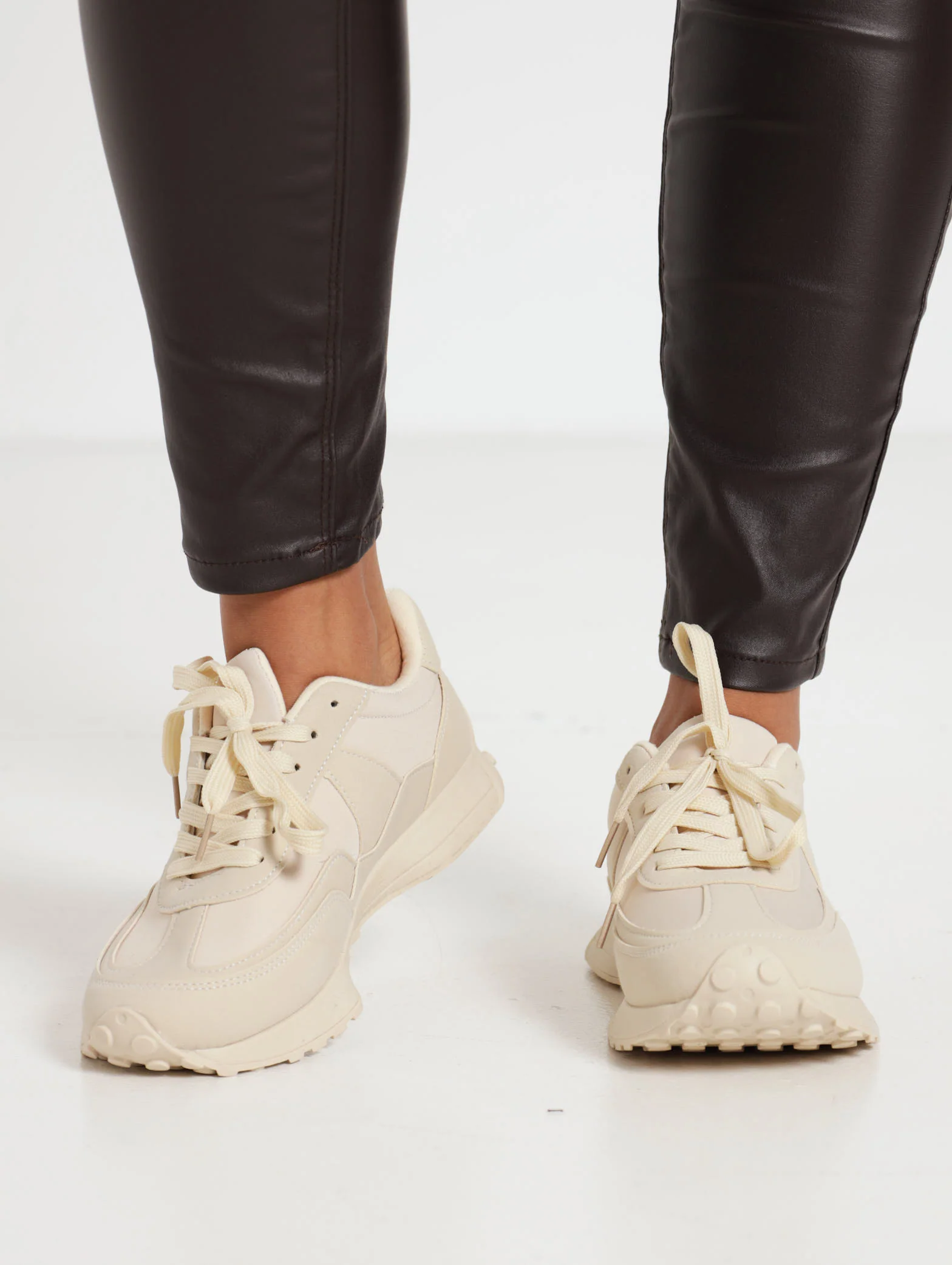 Paneled Sneaker With Textured Sole - Image 2