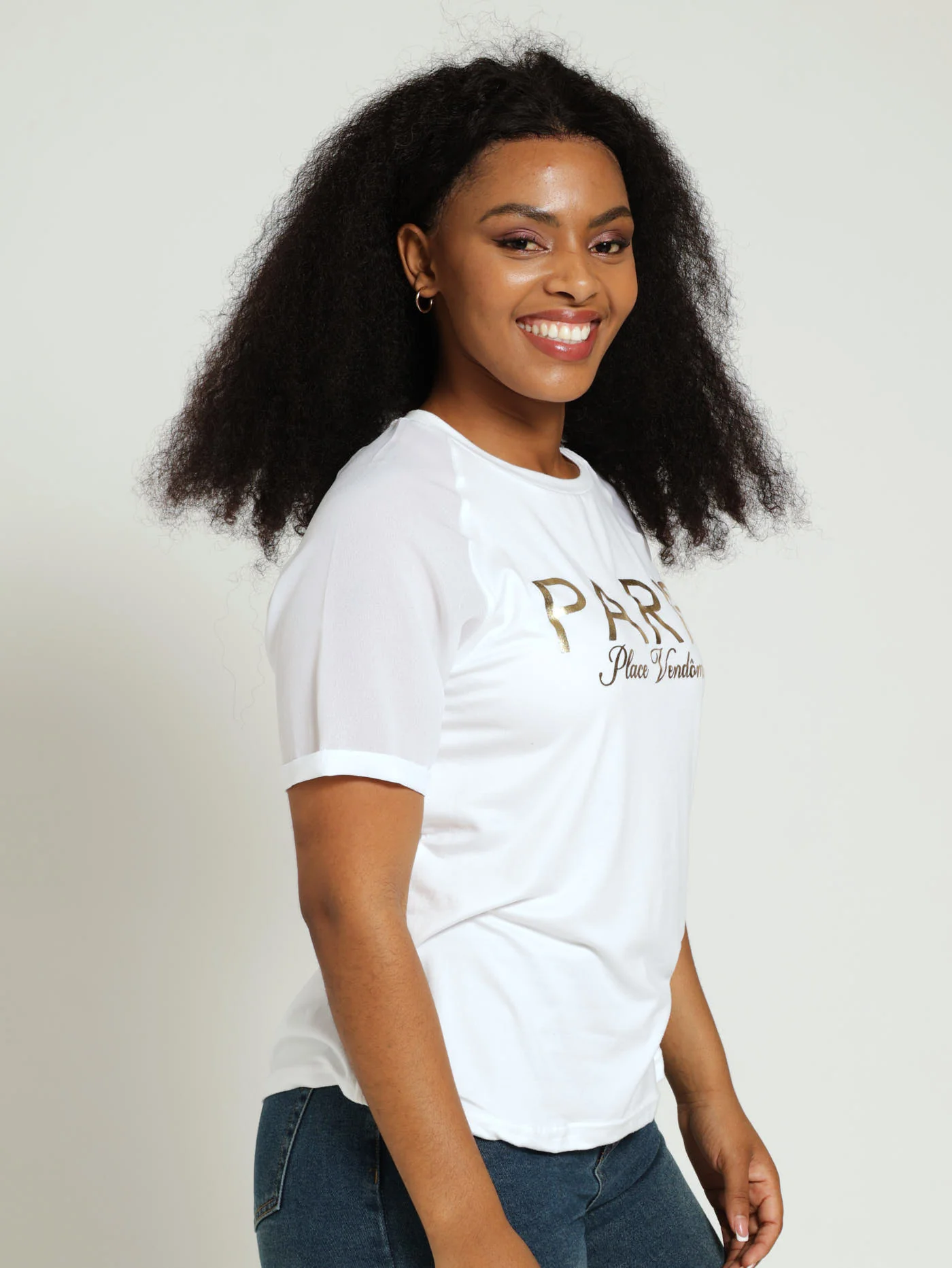 Paris Place Combo Tee - White - Image 2