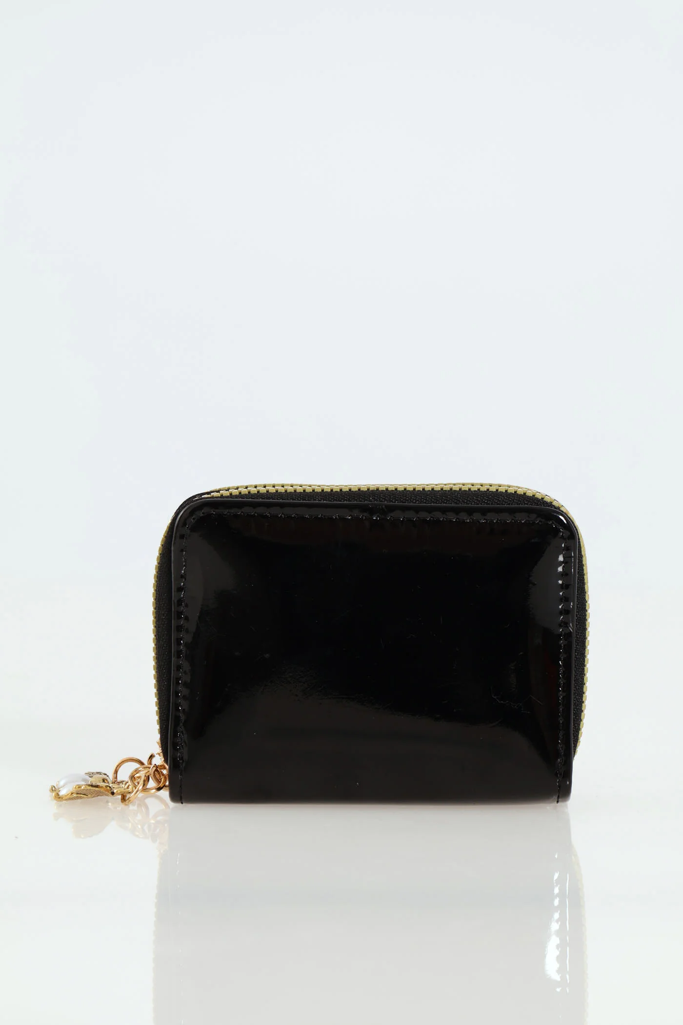 Patent Bee Charm Double Zip Purse - Black - Image 4
